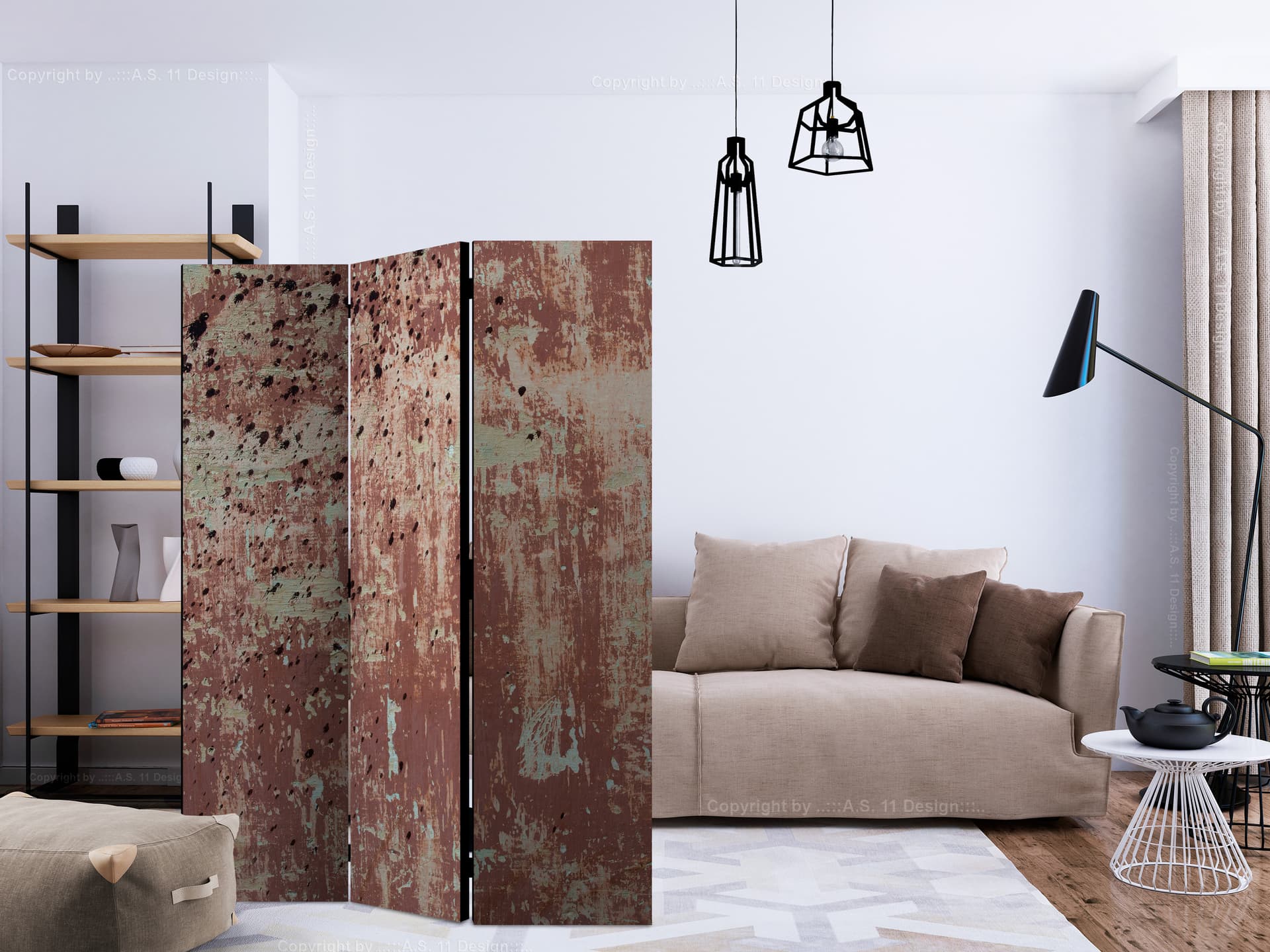 

Parawan 3-częściowy - Ulice w deszczu [Room Dividers] (rozmiar 135x172)