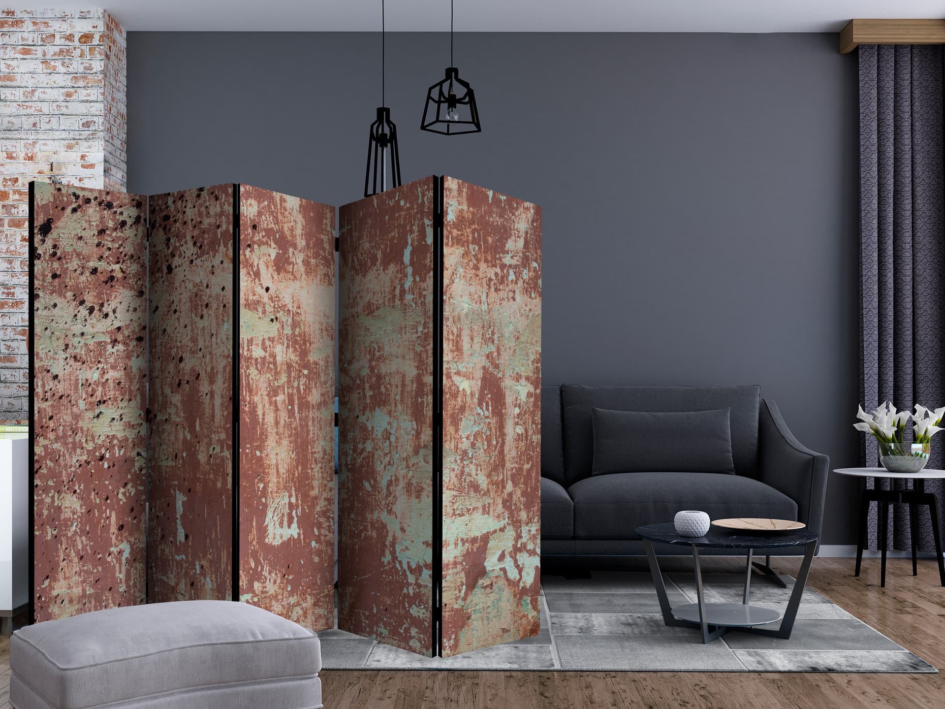 

Parawan 5-częściowy - Ulice w deszczu II [Room Dividers] (rozmiar 225x172)
