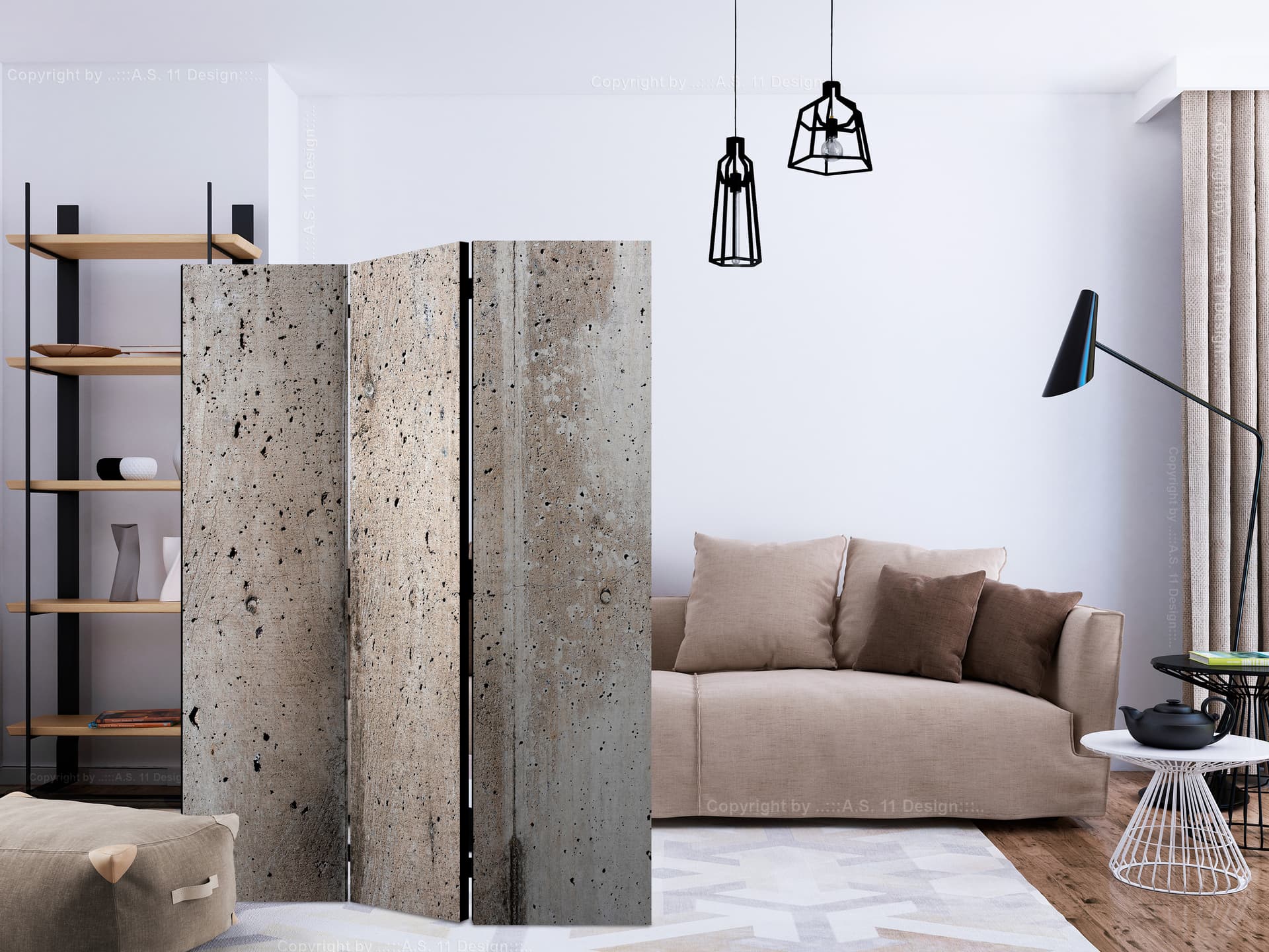 

Parawan 3-częściowy - Stary beton [Room Dividers] (rozmiar 135x172)