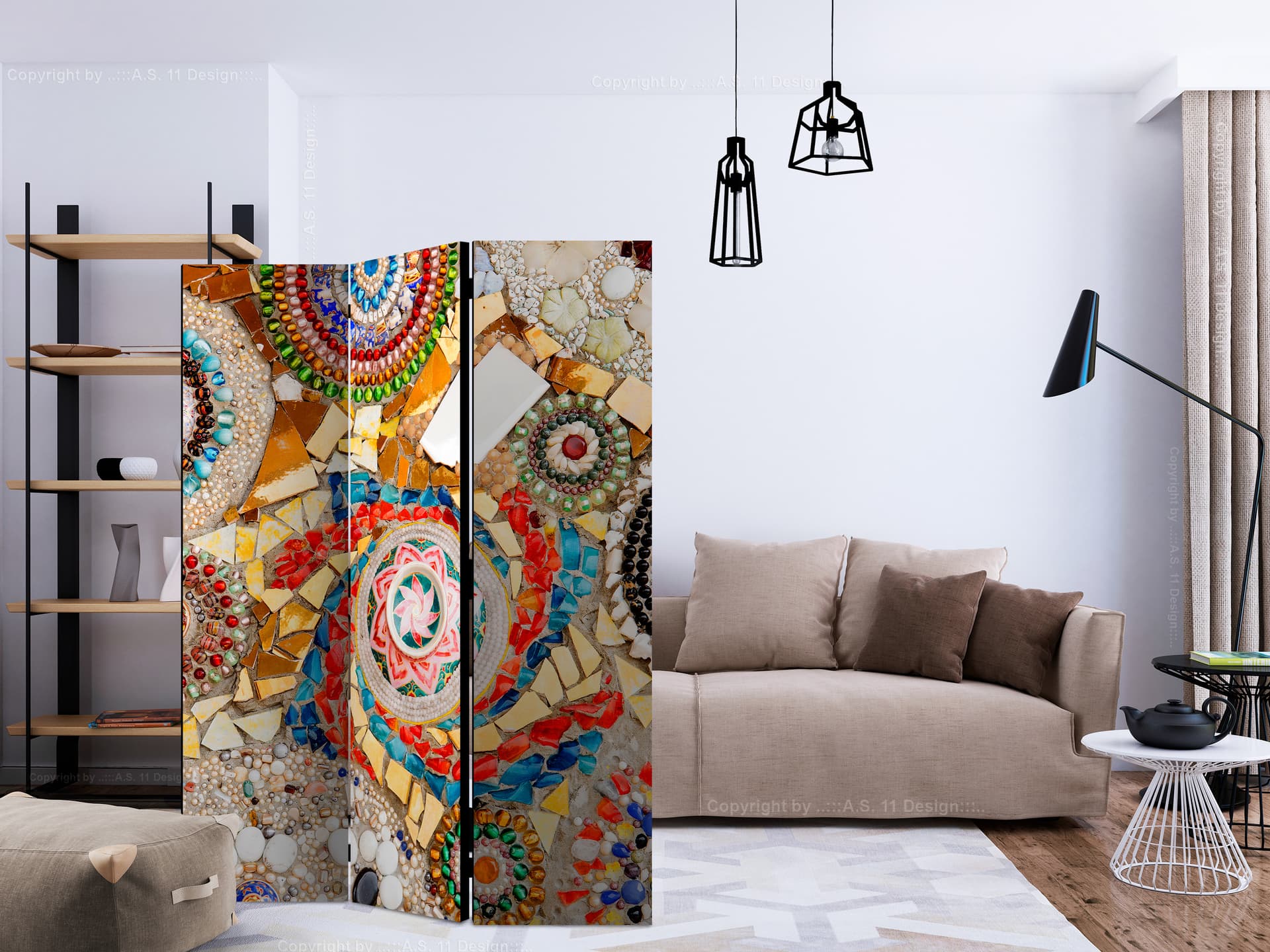 

Parawan 3-częściowy - Marokańska mozaika [Room Dividers] (rozmiar 135x172)
