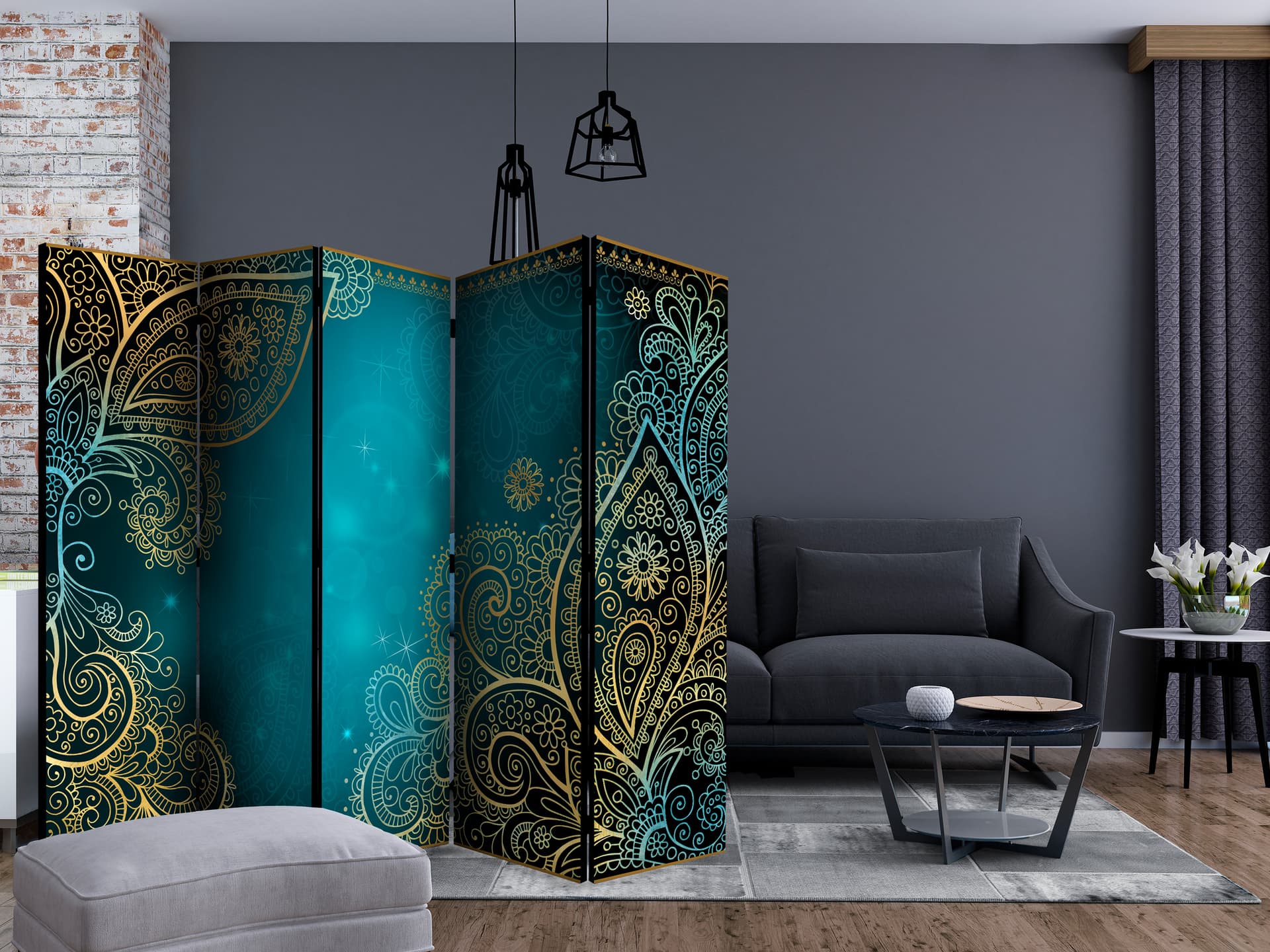 

Parawan 5-częściowy - Orientalne skrzydła II [Room Dividers] (rozmiar 225x172)