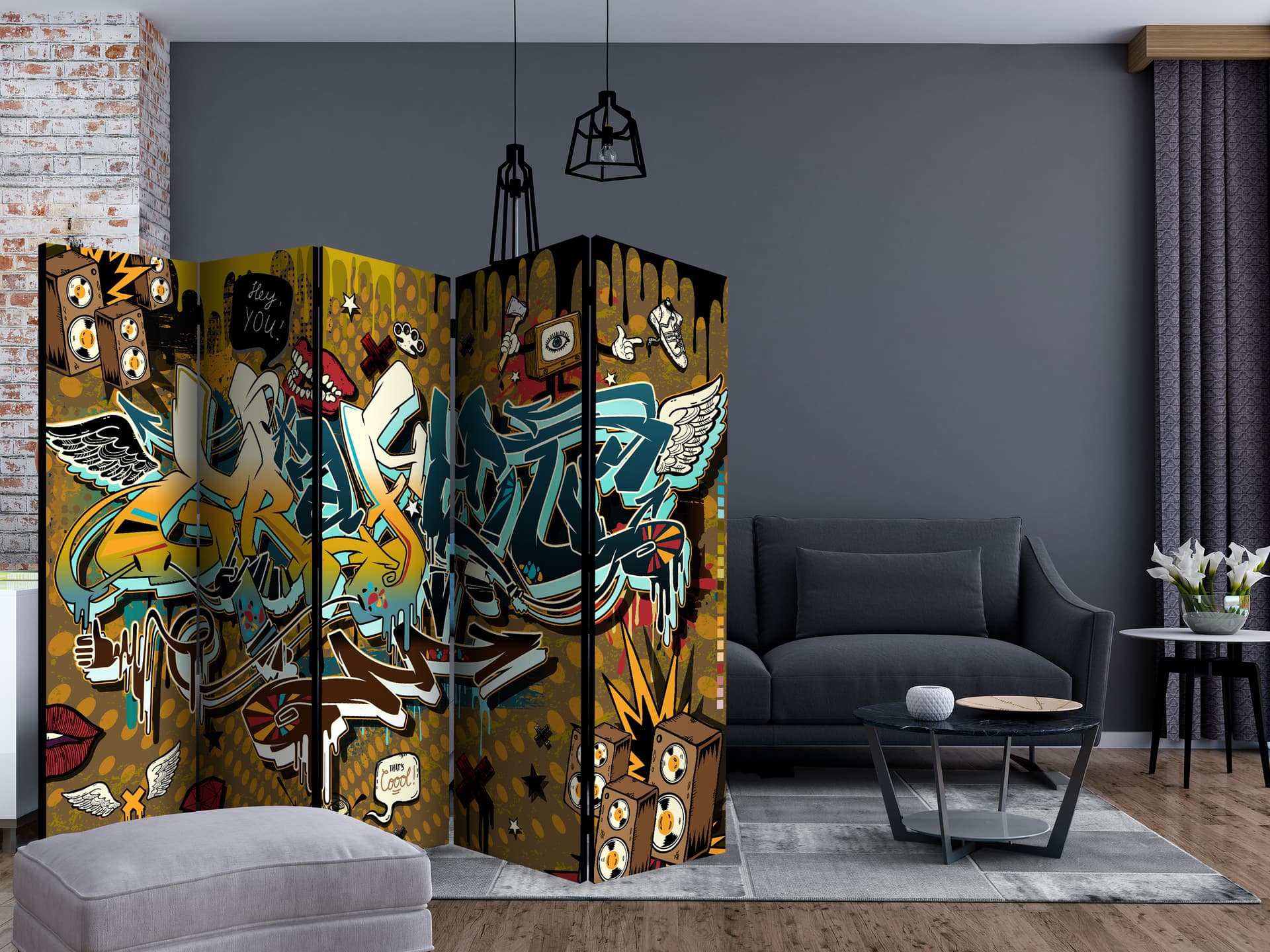 

Parawan 5-częściowy - Cool! II [Room Dividers] (rozmiar 225x172)
