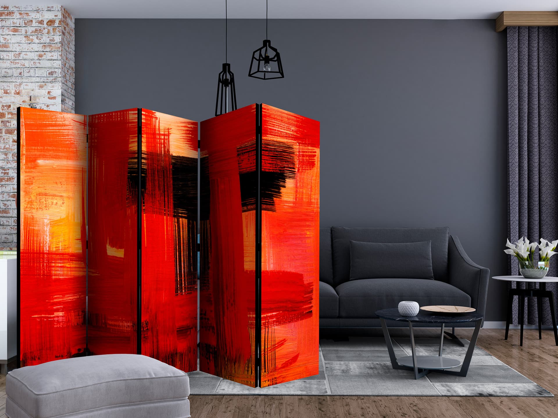 

Parawan 5-częściowy - Karmazynowe więzienie II [Room Dividers] (rozmiar 225x172)