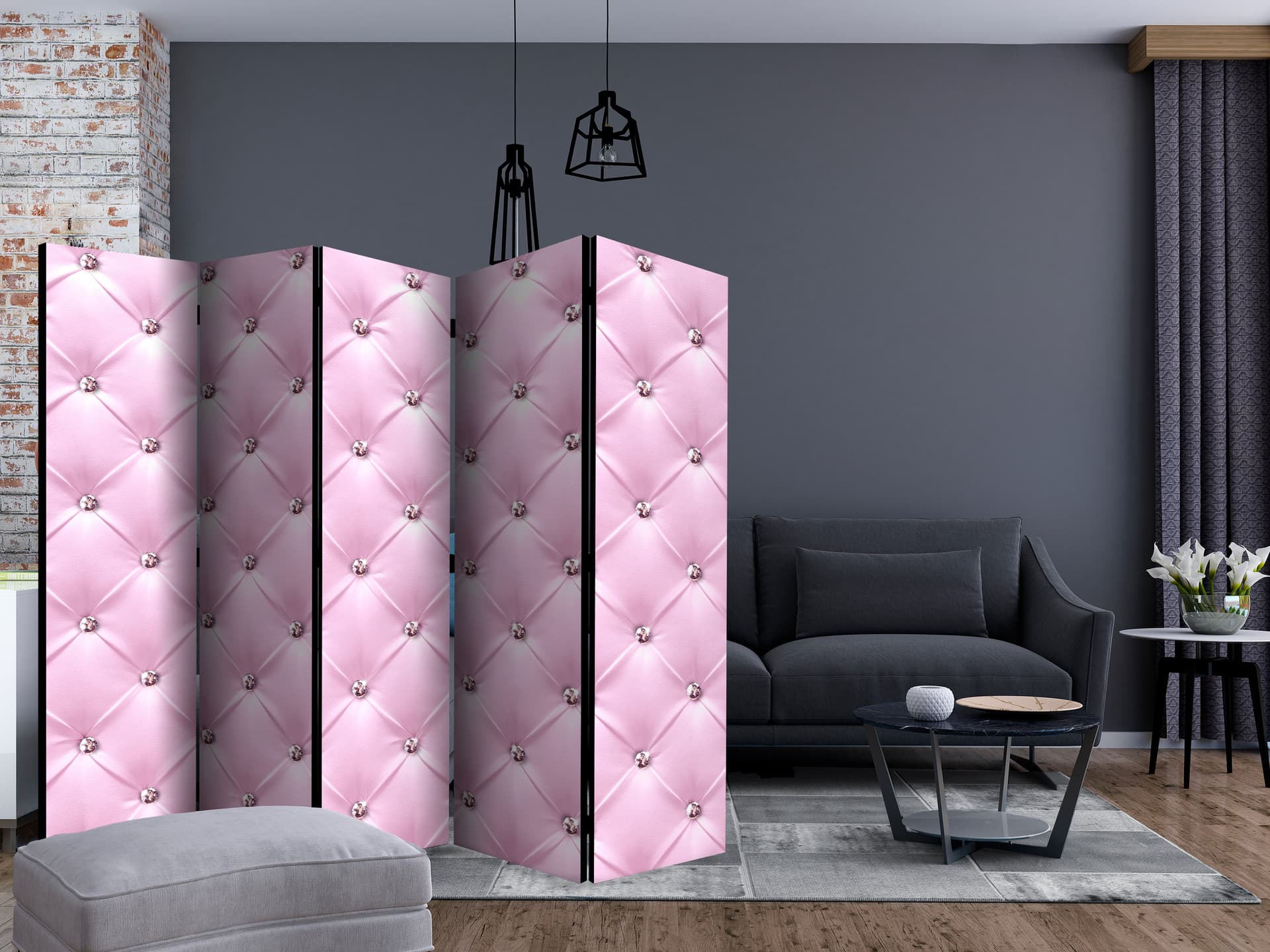 

Parawan 5-częściowy - Różowa dama II [Room Dividers] (rozmiar 225x172)