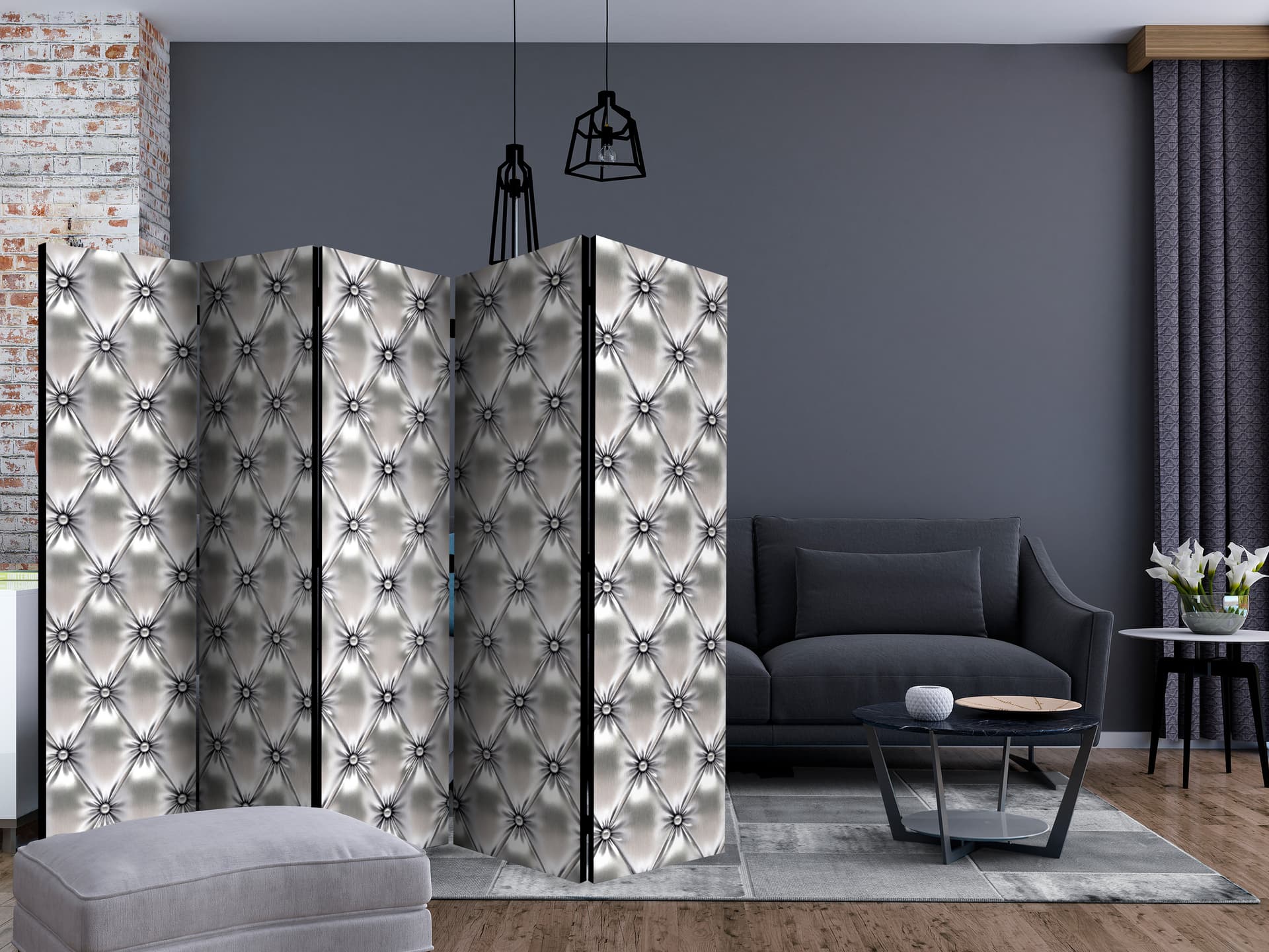 

Parawan 5-częściowy - Biała królowa II [Room Dividers] (rozmiar 225x172)
