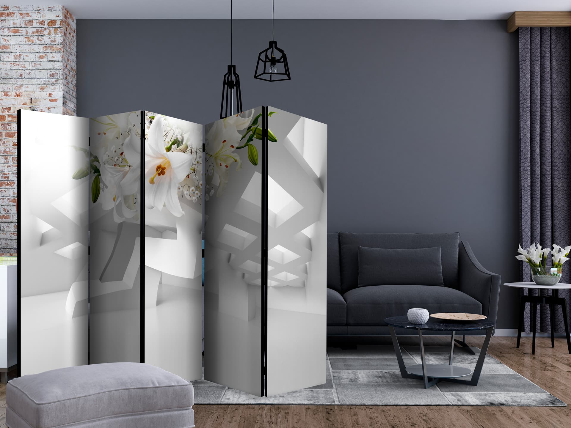 

Parawan 5-częściowy - Abstrakcyjny miraż II [Room Dividers] (rozmiar 225x172)