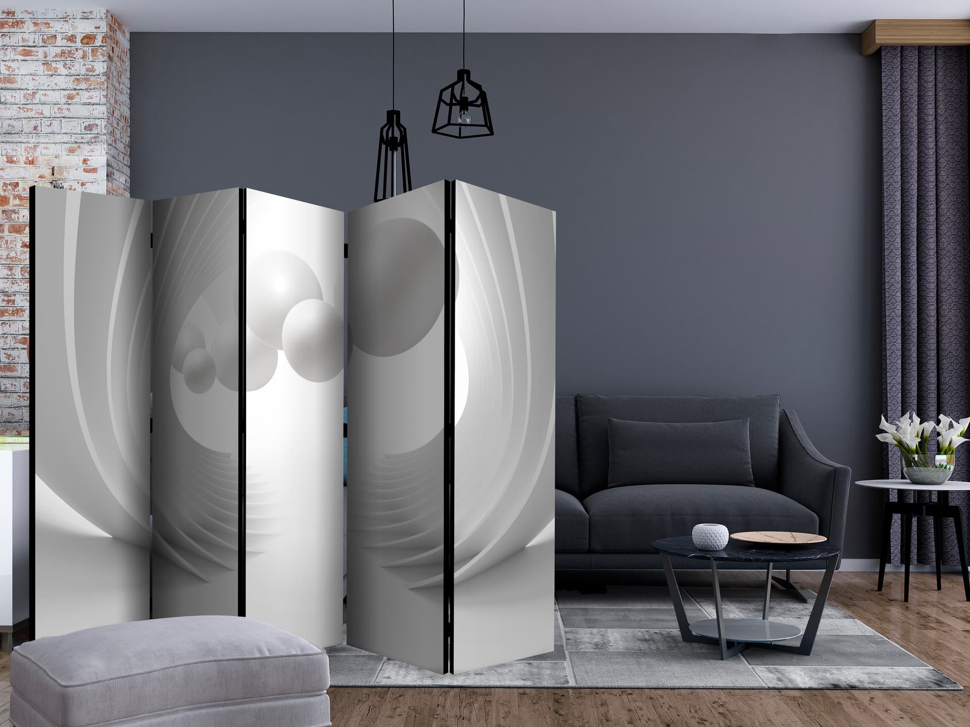 

Parawan 5-częściowy - Brama nowoczesności II [Room Dividers] (rozmiar 225x172)