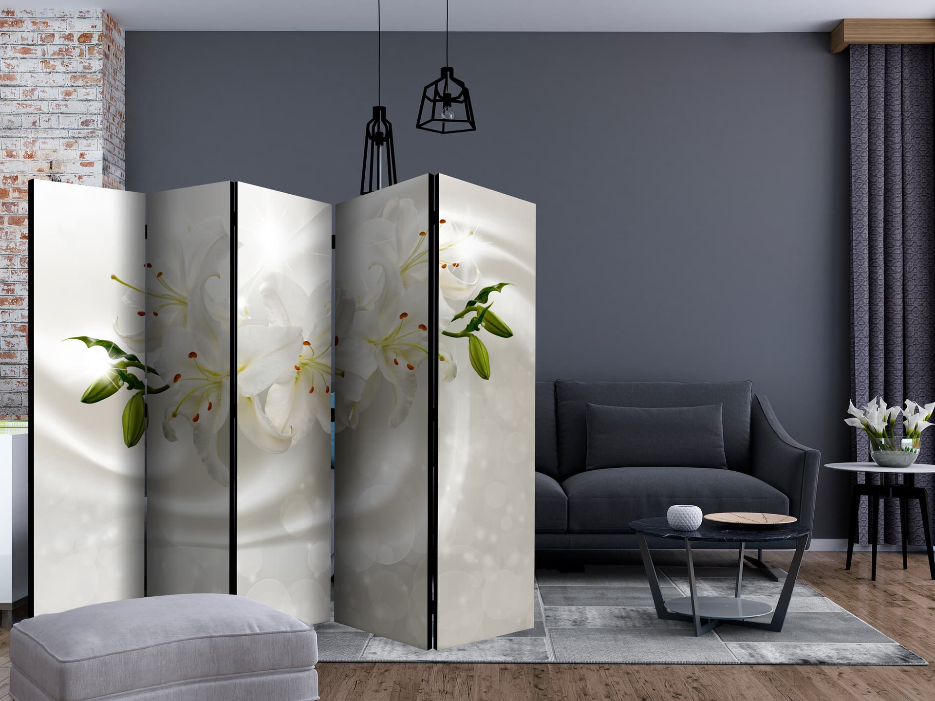 

Parawan 5-częściowy - Romantyczny blask II [Room Dividers] (rozmiar 225x172)