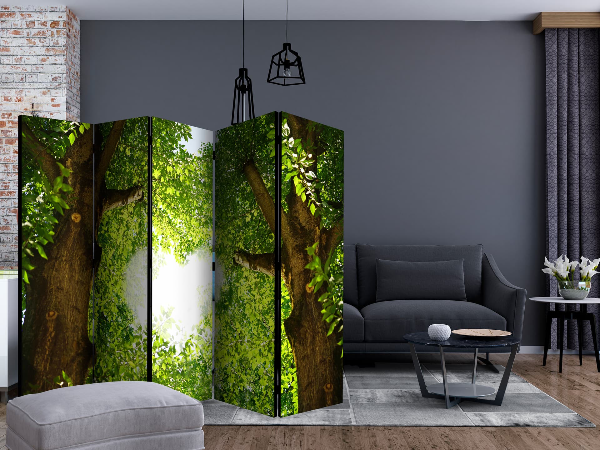 

Parawan 5-częściowy - Miłosny prześwit II [Room Dividers] (rozmiar 225x172)