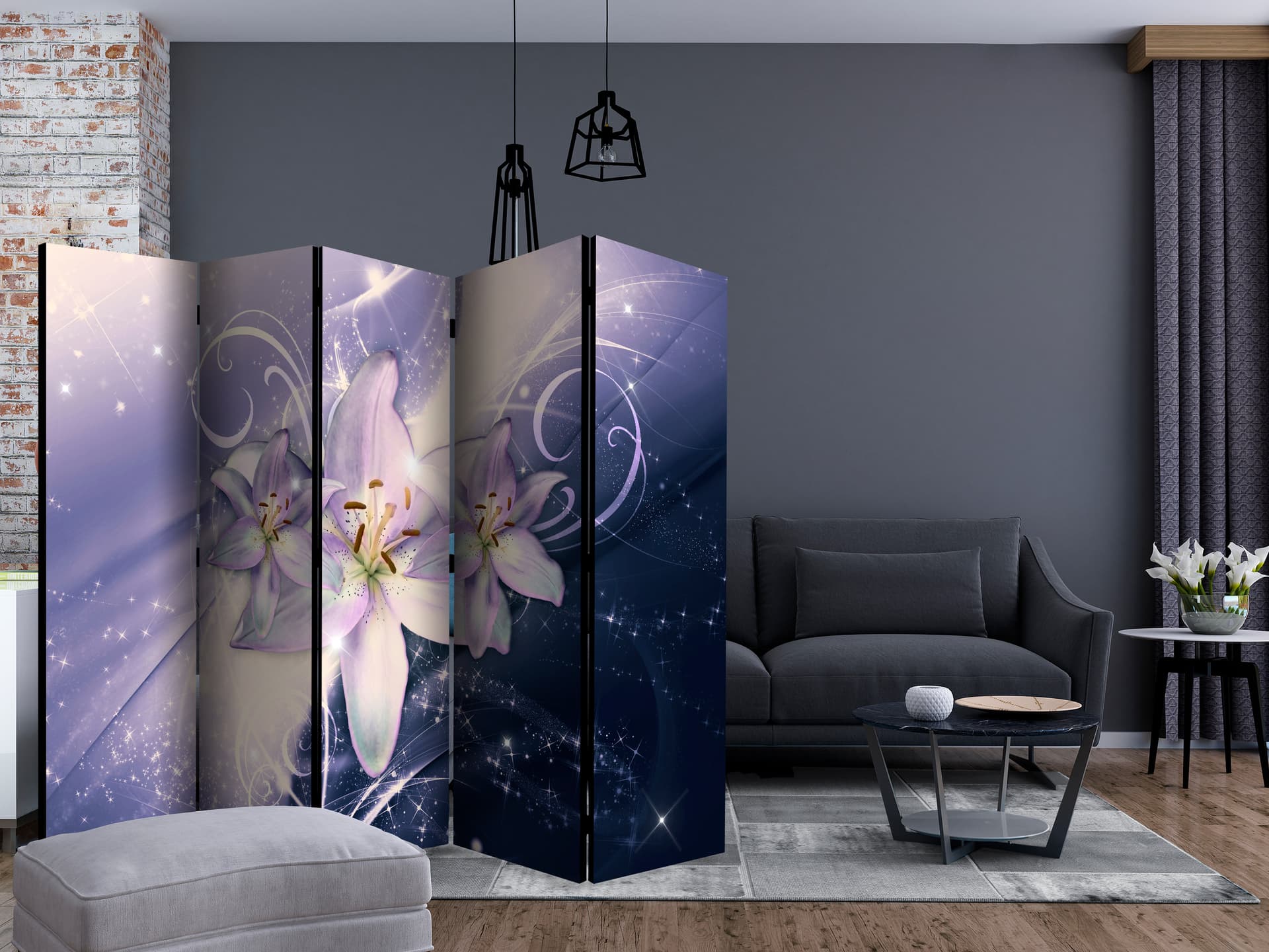 

Parawan 5-częściowy - Zimowa galaktyka II [Room Dividers] (rozmiar 225x172)