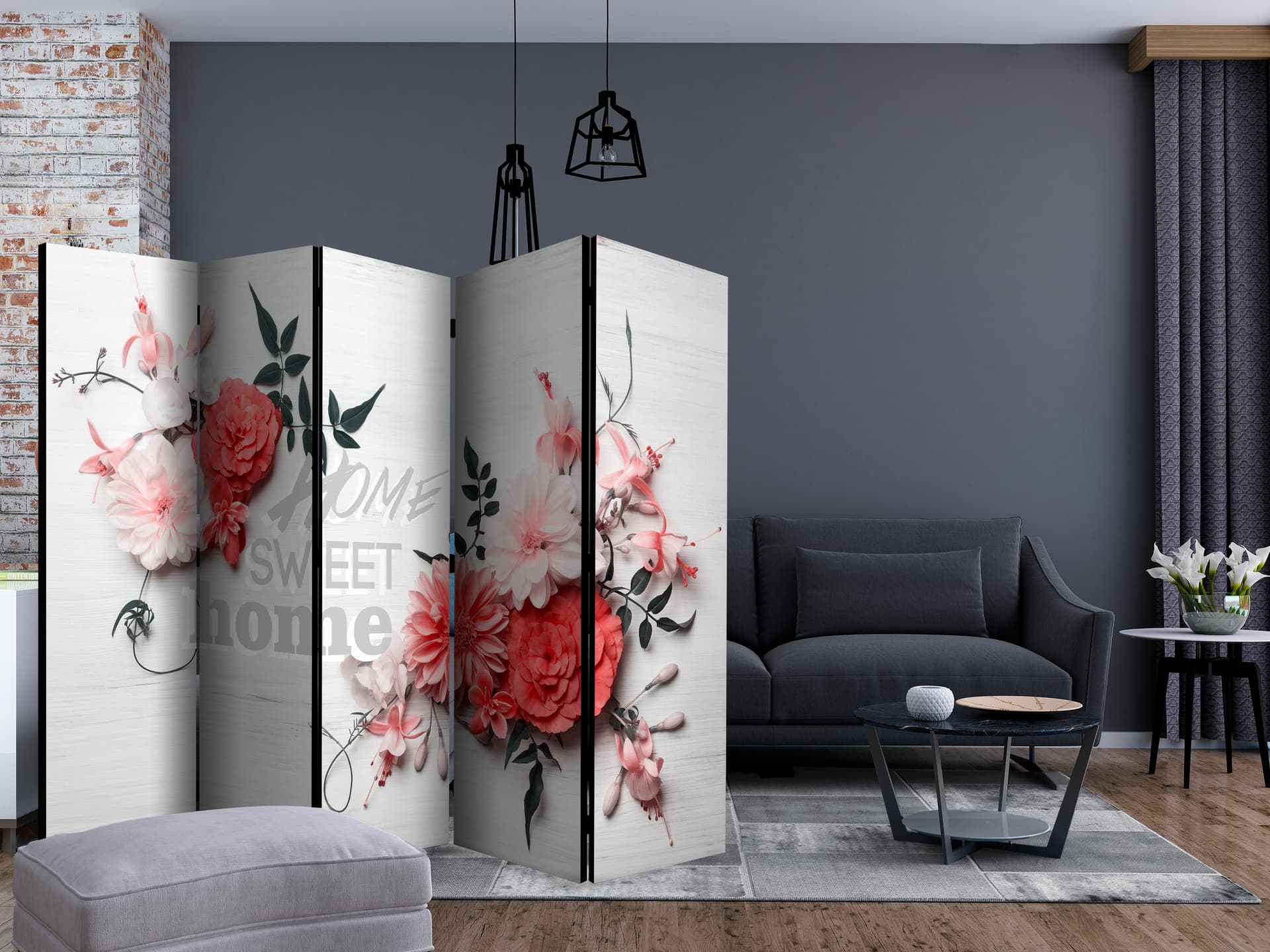 

Parawan 5-częściowy - Romantyczny dom II [Room Dividers] (rozmiar 225x172)