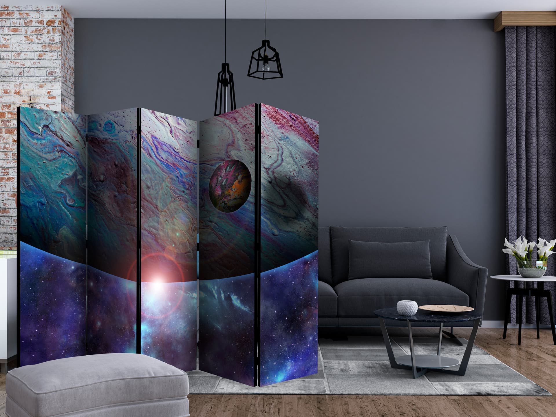 

Parawan 5-częściowy - Na orbicie II [Room Dividers] (rozmiar 225x172)