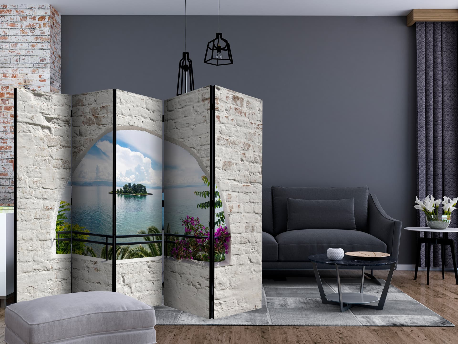 

Parawan 5-częściowy - Wyspa Korfu II [Room Dividers] (rozmiar 225x172)