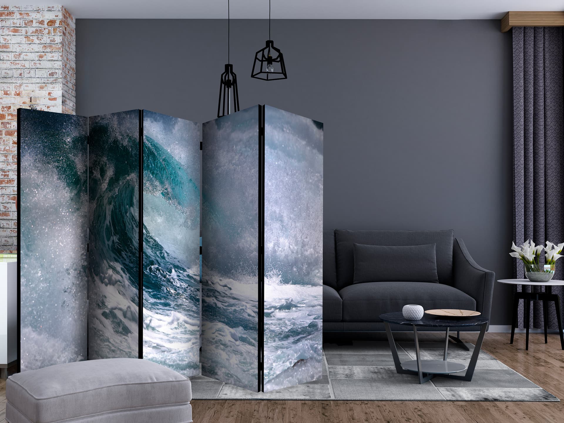 

Parawan 5-częściowy - Na fali II [Room Dividers] (rozmiar 225x172)