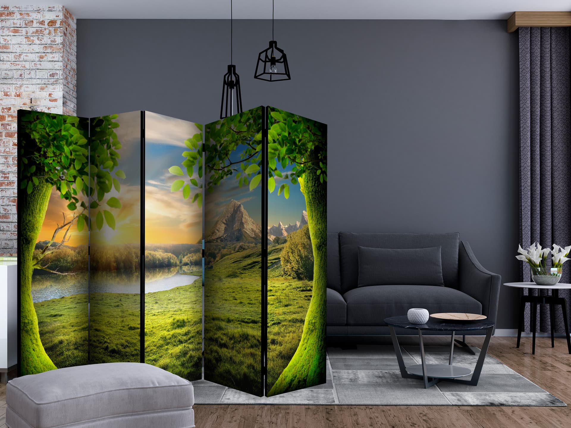 

Parawan 5-częściowy - Polana marzeń II [Room Dividers] (rozmiar 225x172)