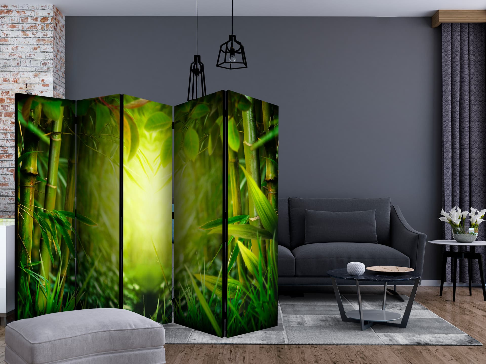 

Parawan 5-częściowy - Leśna wróżka II [Room Dividers] (rozmiar 225x172)