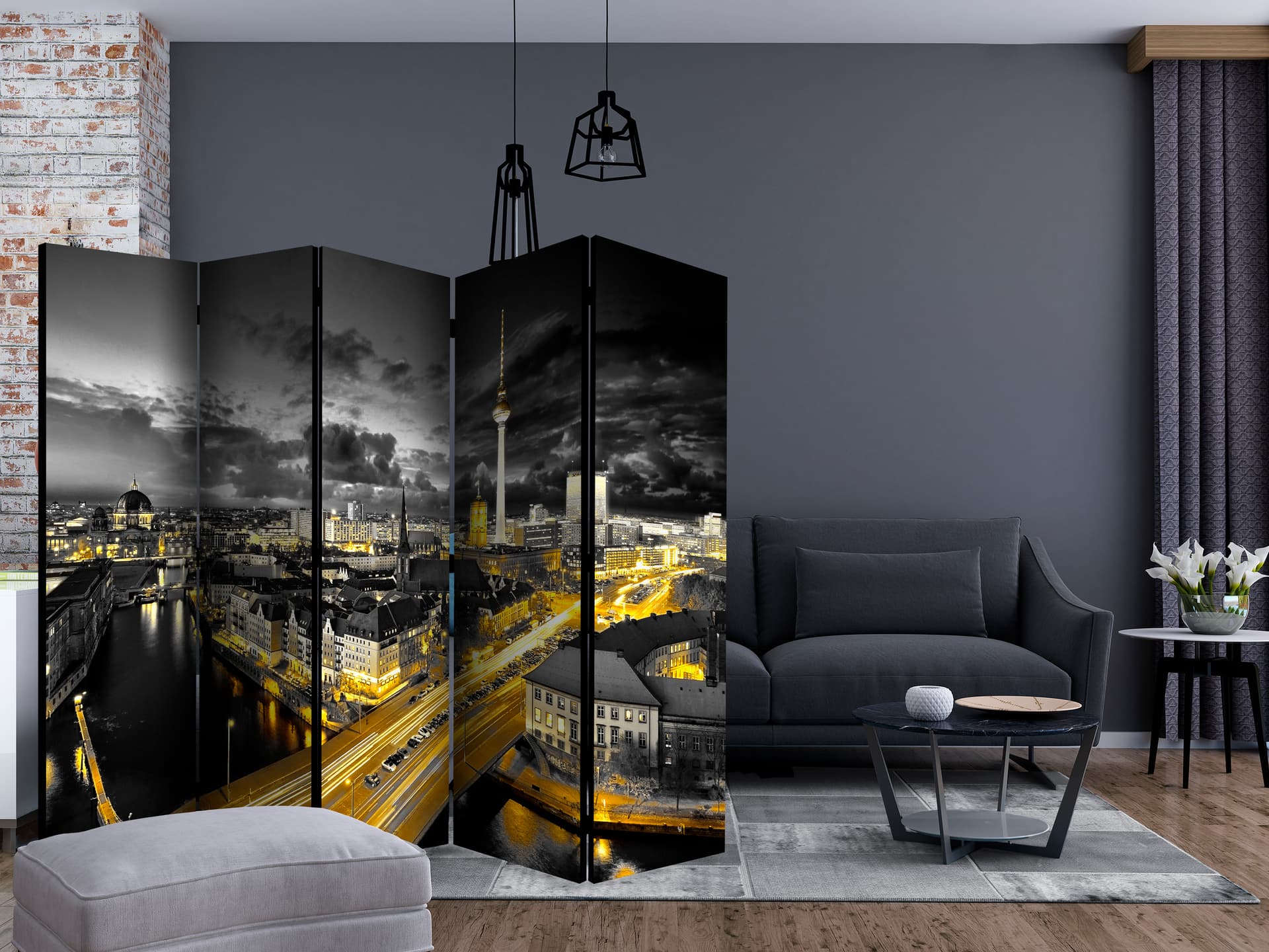 

Parawan 5-częściowy - Berlin nocą II [Room Dividers] (rozmiar 225x172)