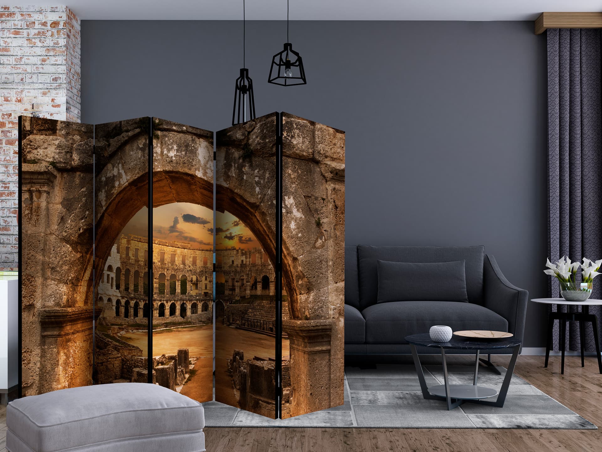 

Parawan 5-częściowy - Amfiteatr w Puli, Chorwacja II [Room Dividers] (rozmiar 225x172)