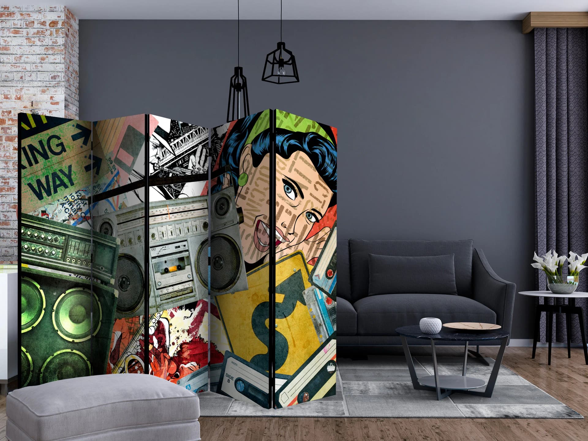 

Parawan 5-częściowy - Graffiti girl II [Room Dividers] (rozmiar 225x172)