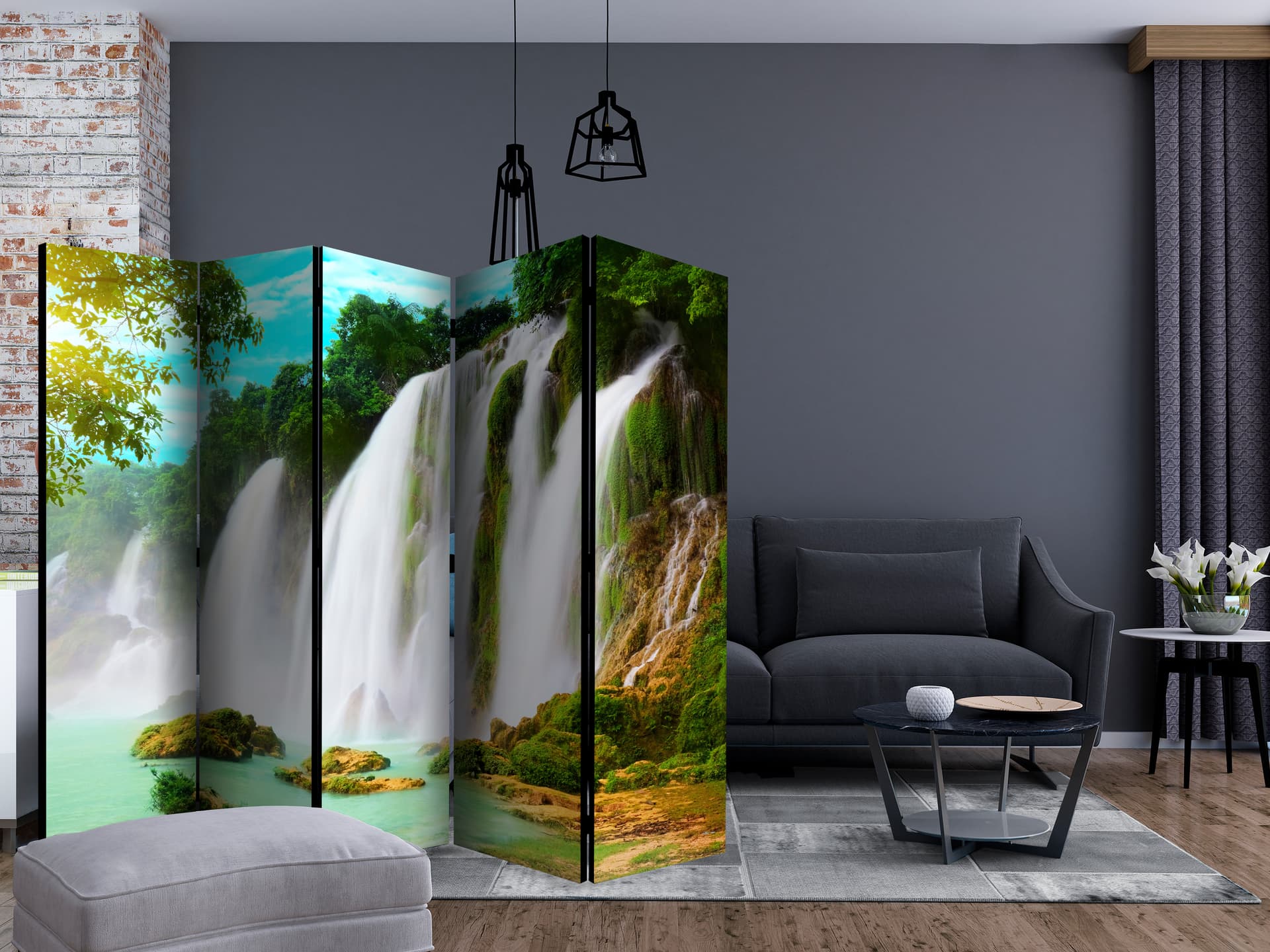 

Parawan 5-częściowy - Detian - wodospad (Chiny) II [Room Dividers] (rozmiar 225x172)