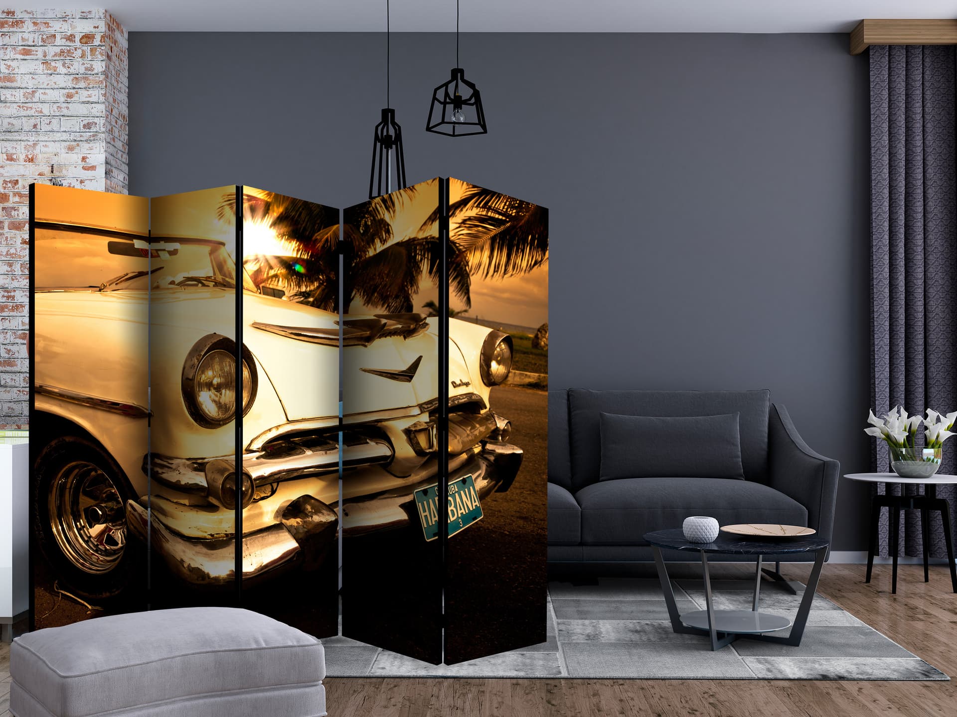 

Parawan 5-częściowy - Viva Havana! II [Room Dividers] (rozmiar 225x172)