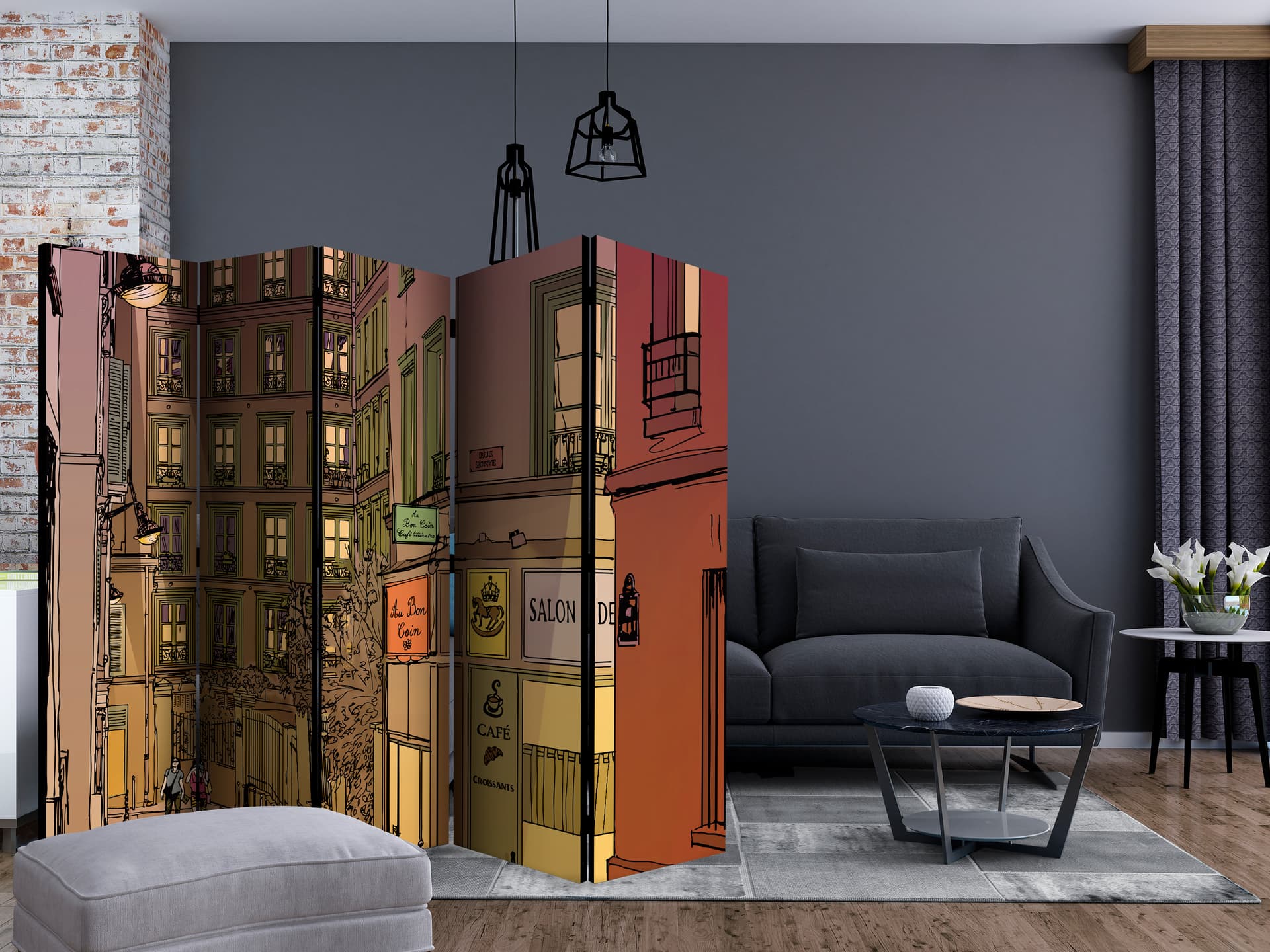 

Parawan 5-częściowy - Kolacja w Paryżu II [Room Dividers] (rozmiar 225x172)