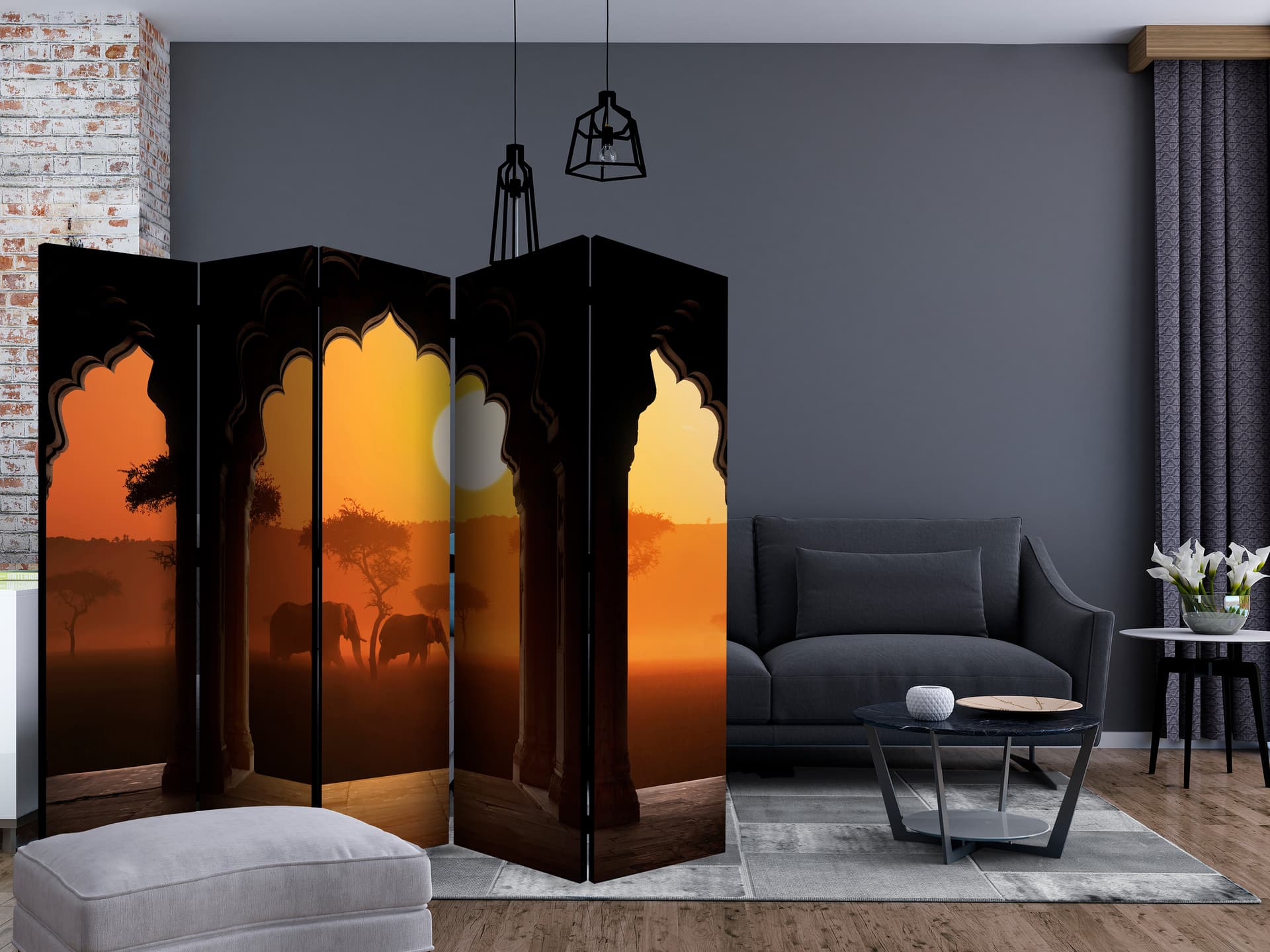 

Parawan 5-częściowy - Usłyszeć Afrykę II [Room Dividers] (rozmiar 225x172)