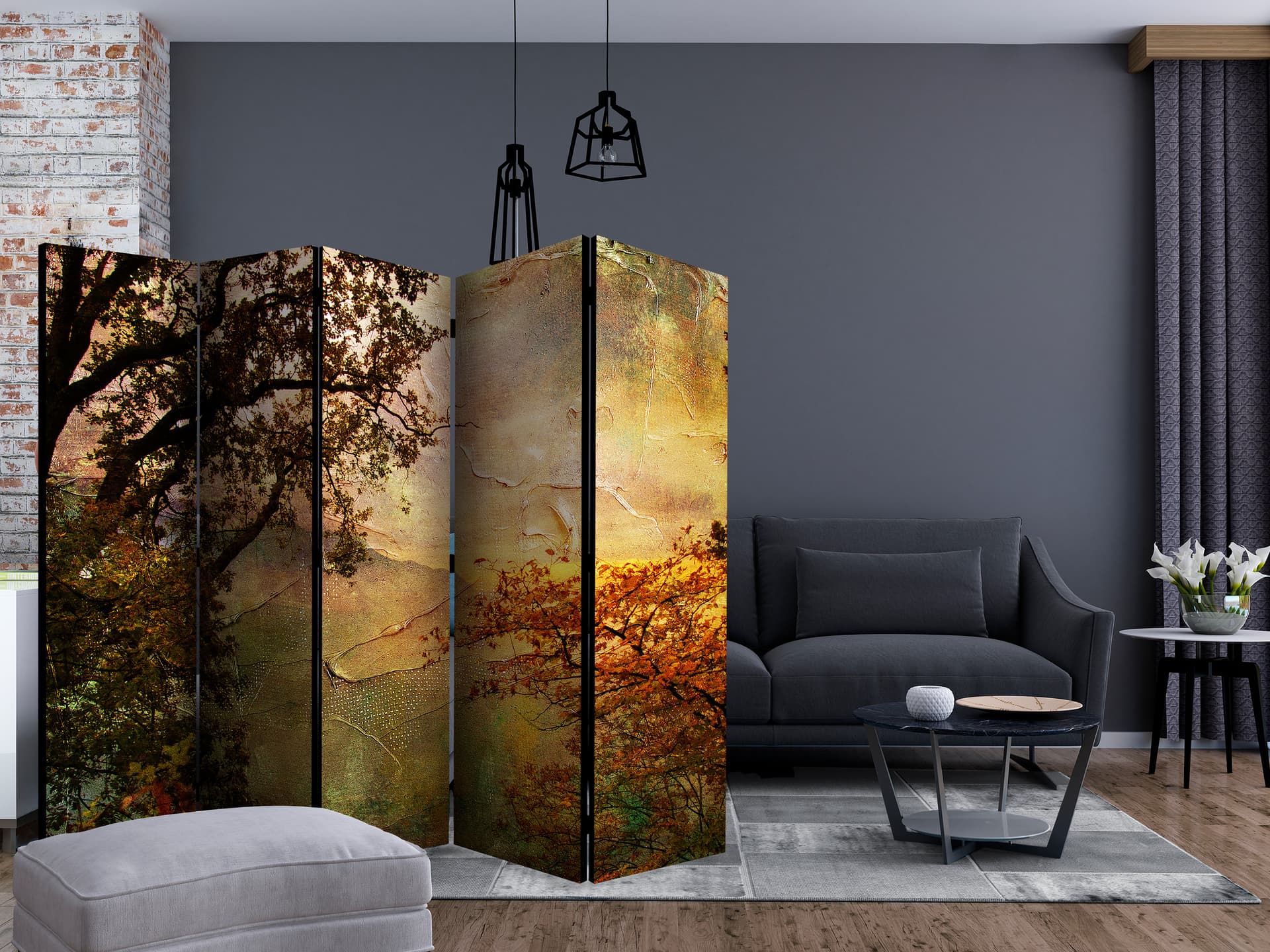 

Parawan 5-częściowy - Painted autumn II [Room Dividers] (rozmiar 225x172)