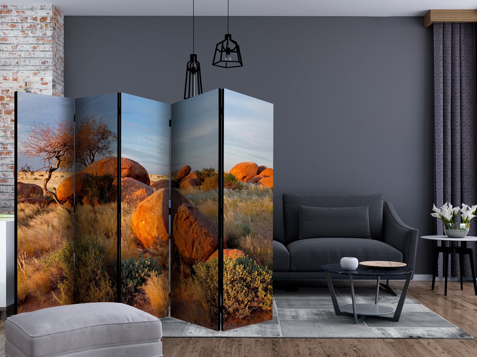 

Parawan 5-częściowy - Pejzaż afrykański, Namibia II [Room Dividers] (rozmiar 225x172)