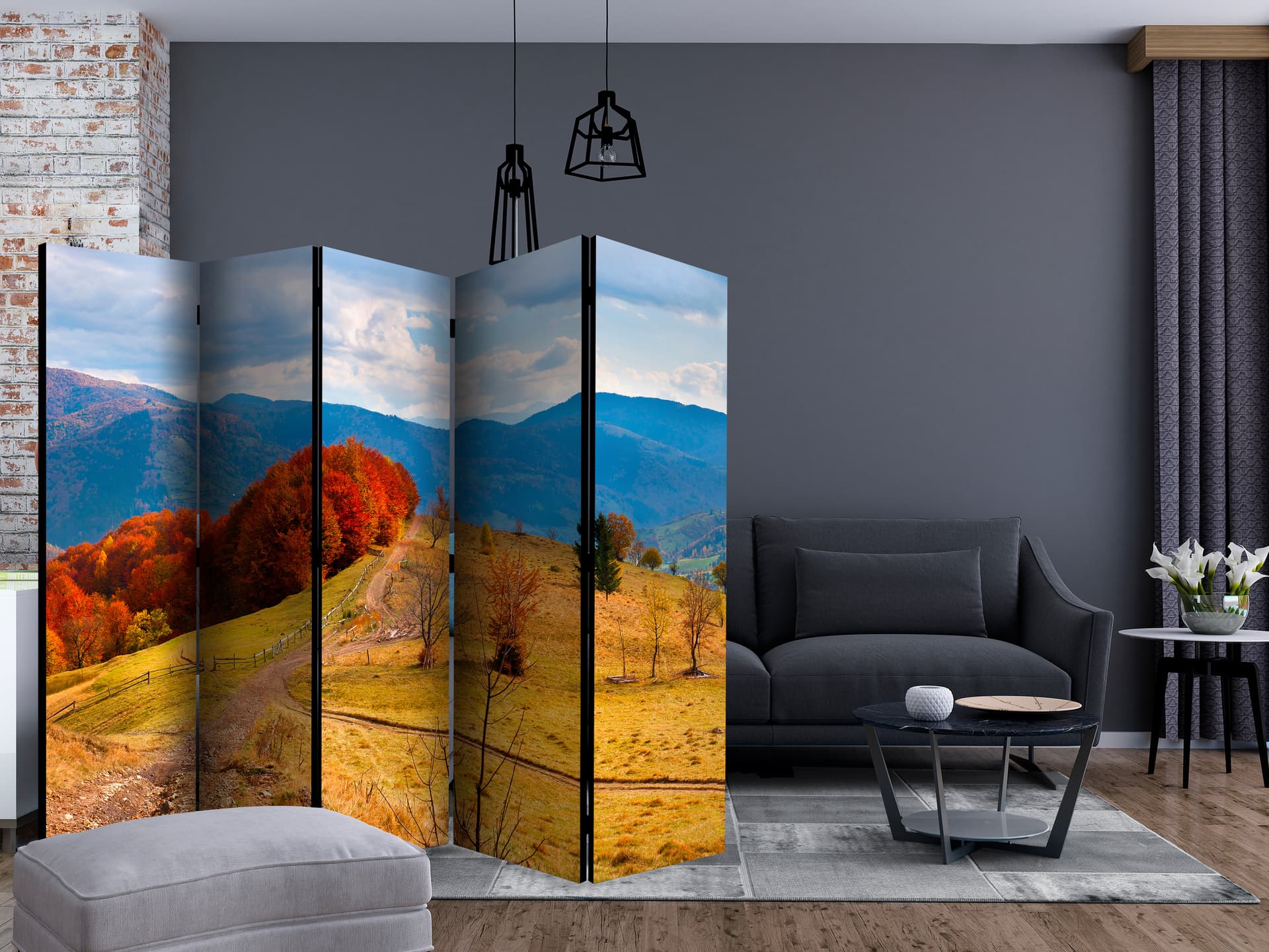 

Parawan 5-częściowy - Kolorowy jesienny pejzaż, Karpaty II [Room Dividers] (rozmiar 225x172)