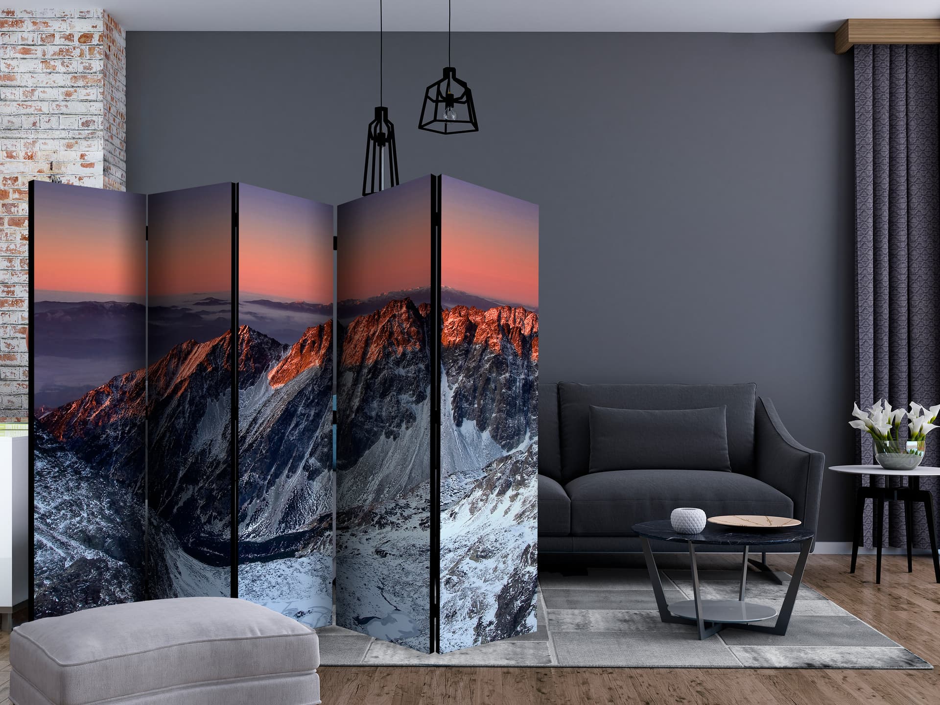 

Parawan 5-częściowy - Beautiful sunrise in the Rocky Mountains II [Room Dividers] (rozmiar 225x172)