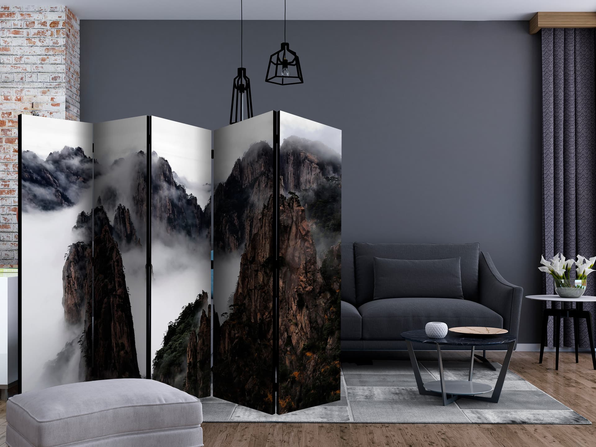 

Parawan 5-częściowy - Morze Chmur, Huang Shan, Chiny II [Room Dividers] (rozmiar 225x172)