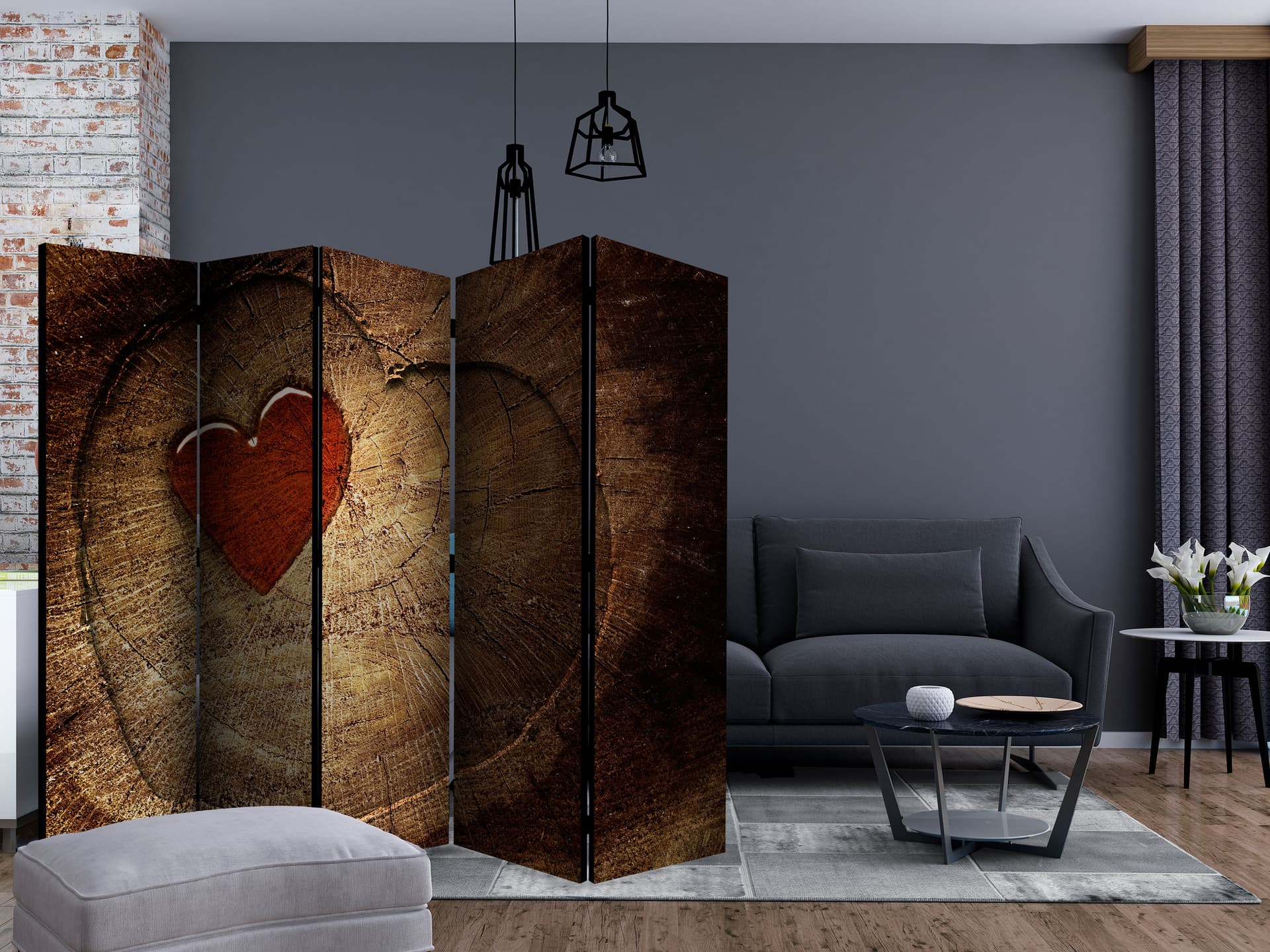 

Parawan 5-częściowy - Eternal love II [Room Dividers] (rozmiar 225x172)