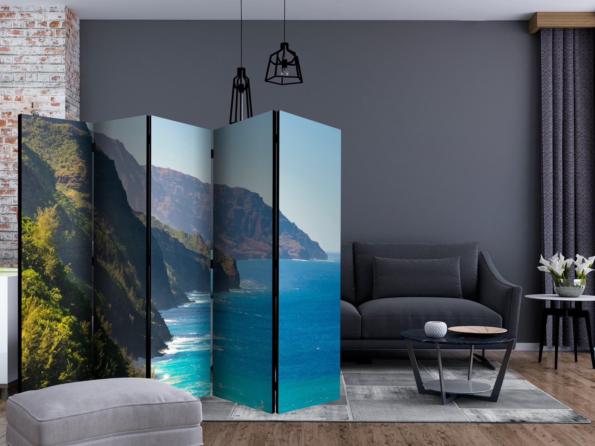 

Parawan 5-częściowy - Na Pali Coast, Kauai, Hawaii II [Room Dividers] (rozmiar 225x172)