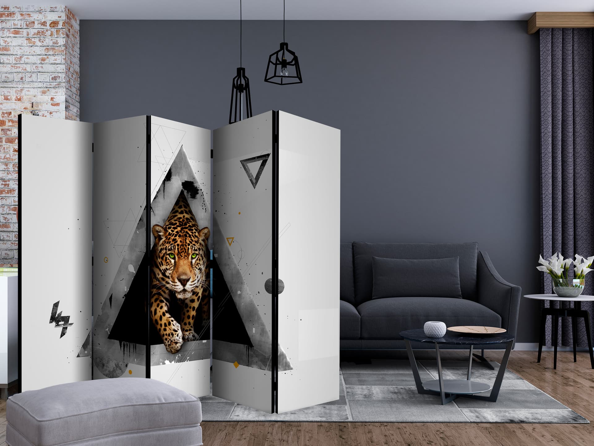 

Parawan 5-częściowy - Dzika abstrakcja II [Room Dividers] (rozmiar 225x172)