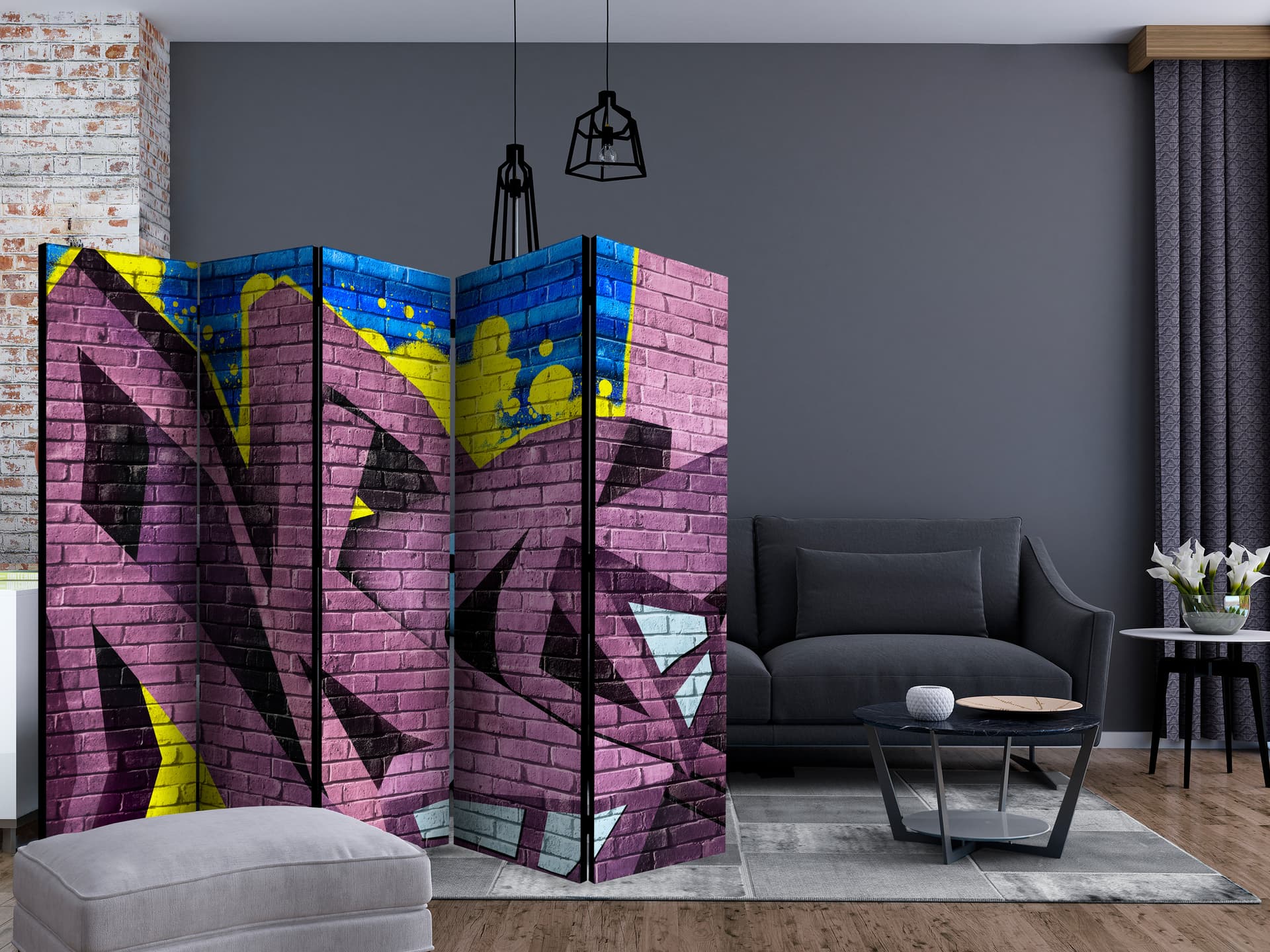 

Parawan 5-częściowy - Street art - graffiti II [Room Dividers] (rozmiar 225x172)