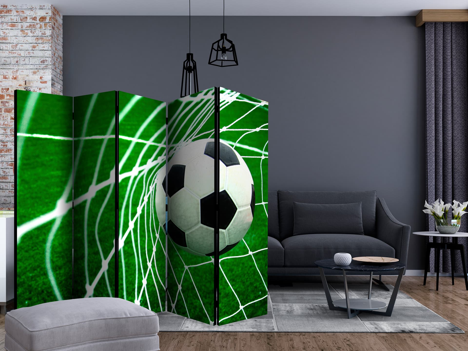 

Parawan 5-częściowy - Goool! II [Room Dividers] (rozmiar 225x172)