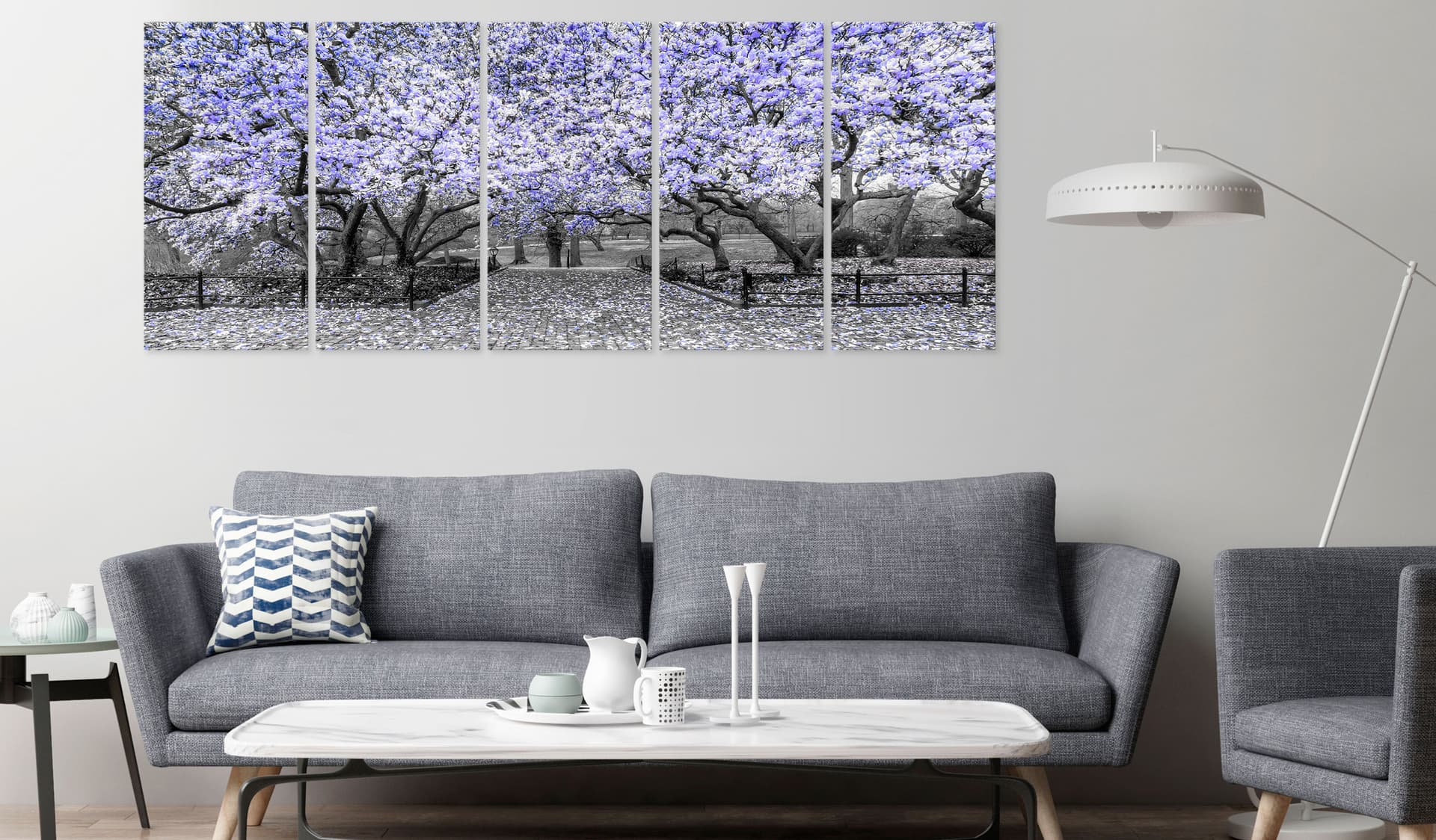 

Obraz - Park magnolii (5-częściowy) wąski fioletowy (rozmiar 200x80)