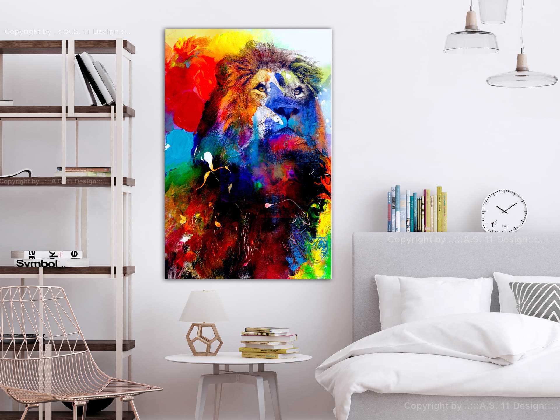 

Obraz - Lew i akwarele (1-częściowy) pionowy (rozmiar 40x60)