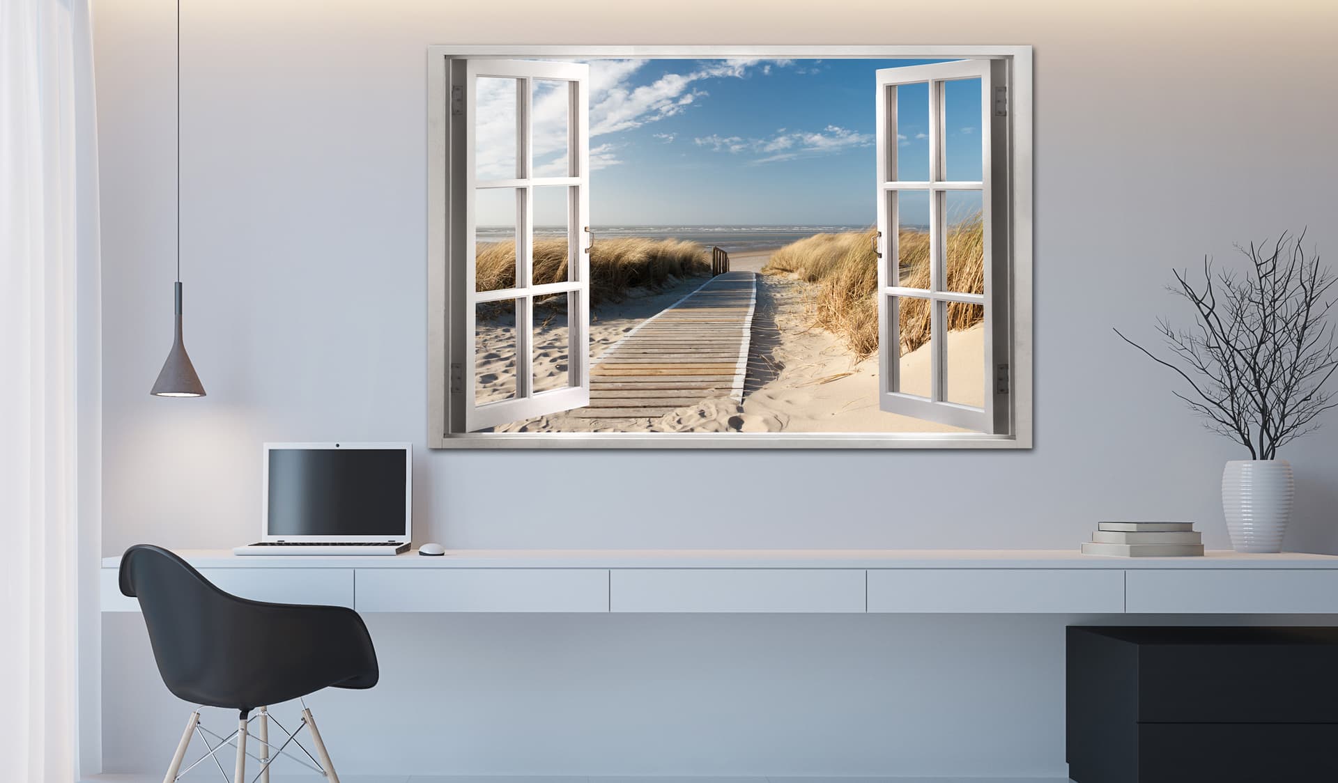 

Obraz - Okno: widok na plażę (rozmiar 90x60)