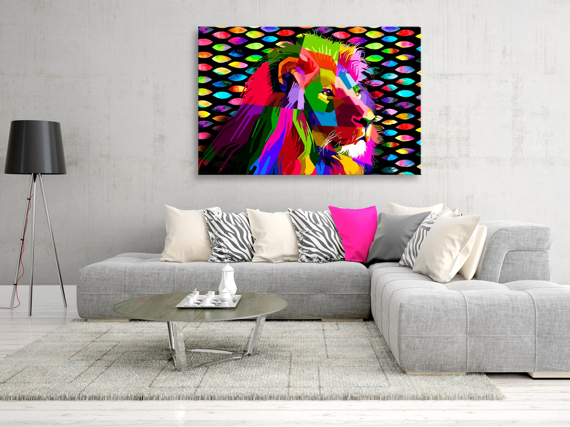 

Obraz - Tęczowy lew (1-częściowy) szeroki (rozmiar 120x80)