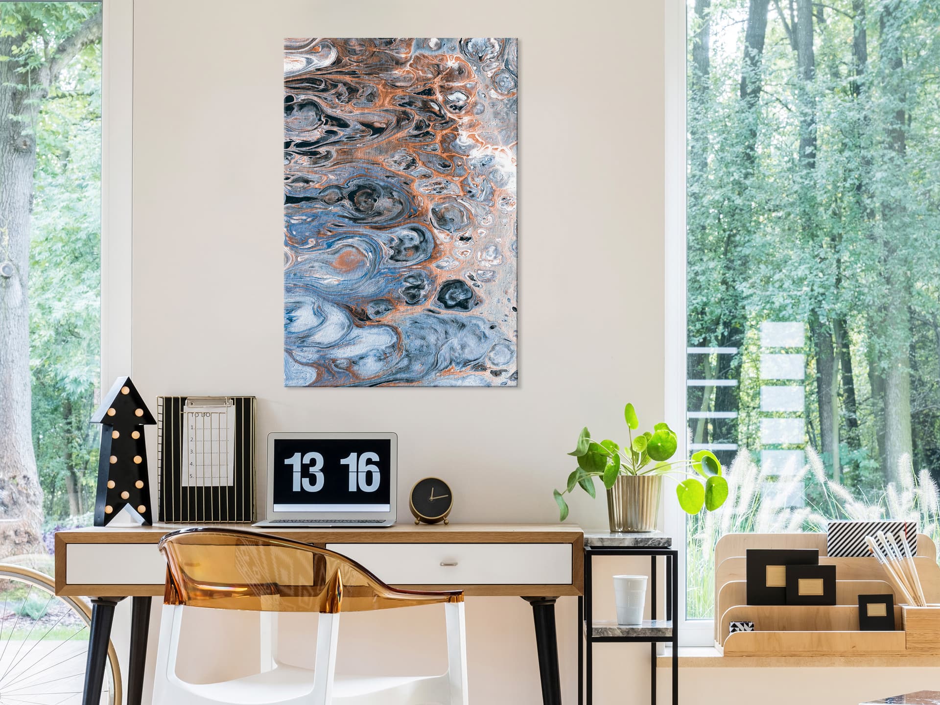

Obraz - Sienna Blue Marble (1-częściowy) pionowy (rozmiar 40x60)