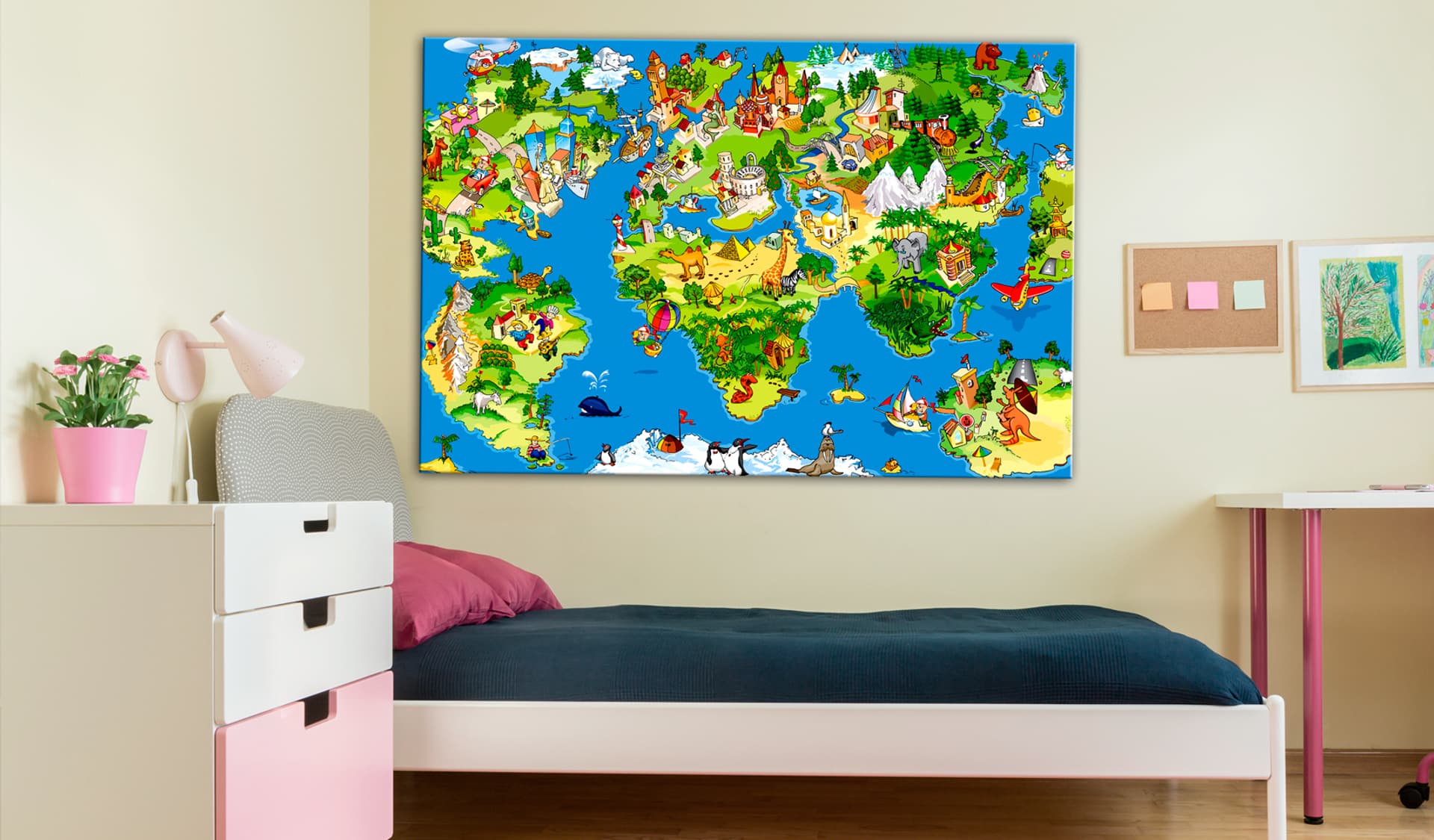 

Obraz - Dziecięca mapa (1-częściowy) szeroki (rozmiar 120x80)