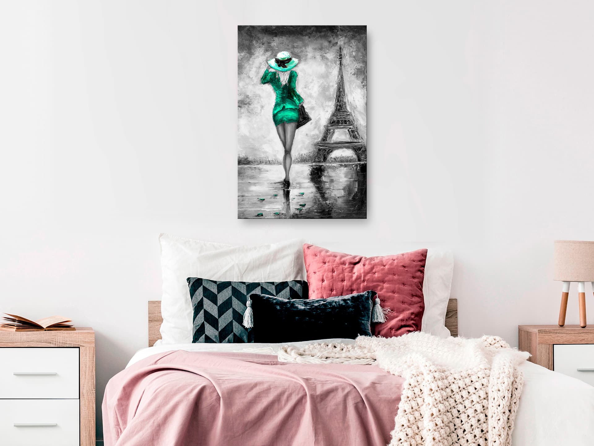 

Obraz - Paryska kobieta (1-częściowy) pionowy zielony (rozmiar 40x60)