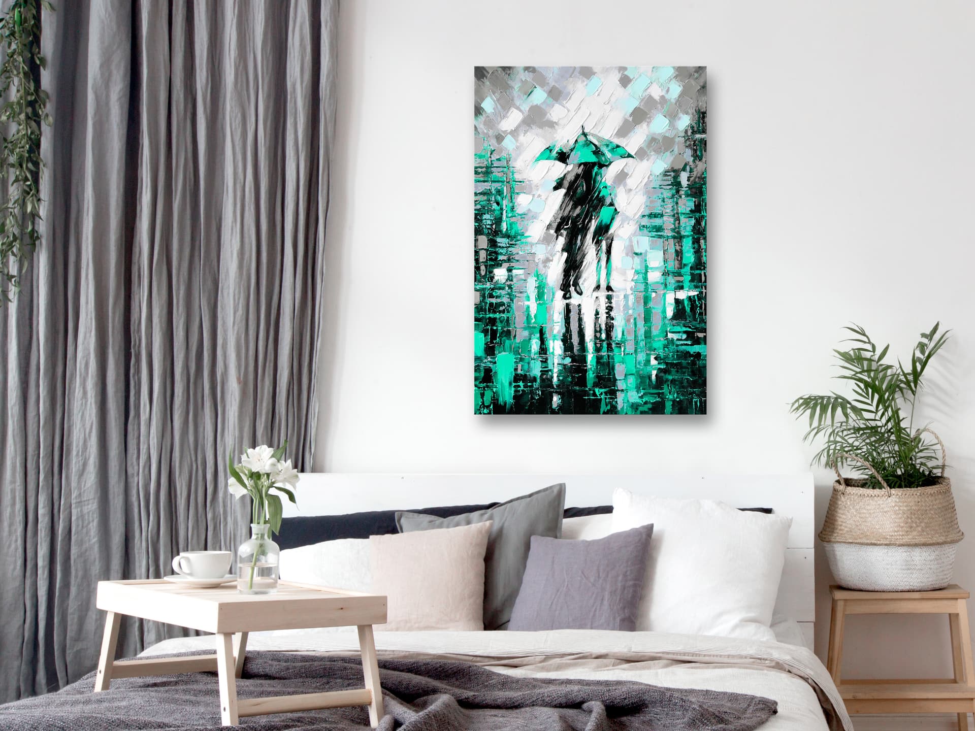 

Obraz - Zakochani w kolorze (1-częściowy) pionowy zielony (rozmiar 40x60)