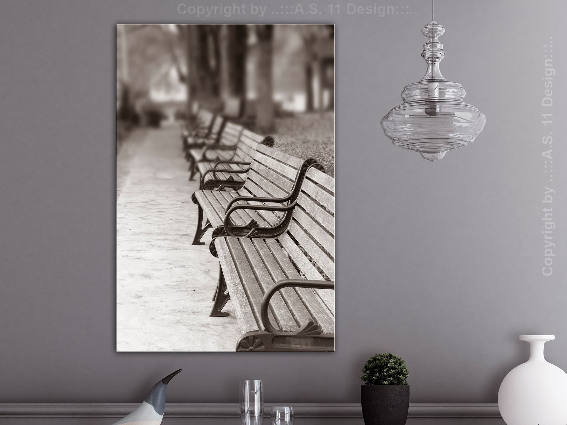 

Obraz - Ławki parkowe (1-częściowy) pionowy (rozmiar 40x60)