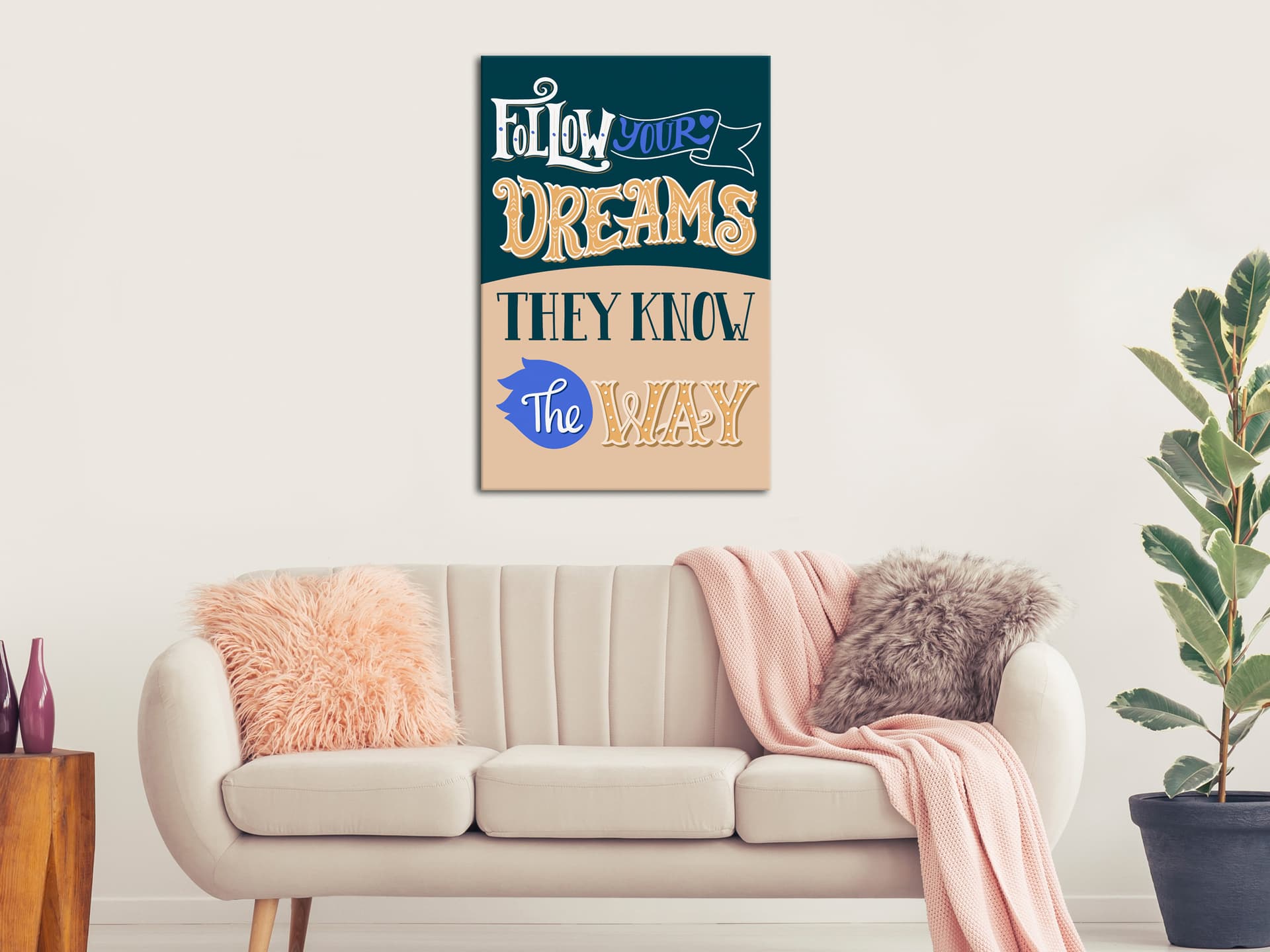 

Obraz - Follow your dreams (1-częściowy) pionowy (rozmiar 60x90)