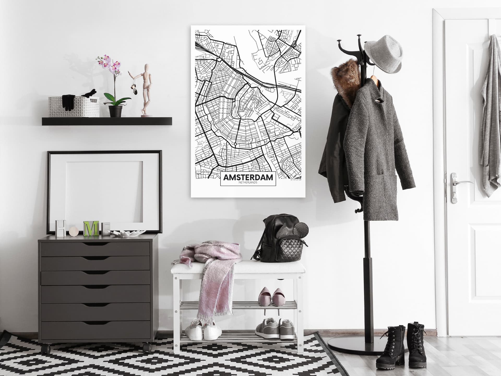 

Obraz - Mapa Amsterdamu (1-częściowy) pionowy (rozmiar 60x90)