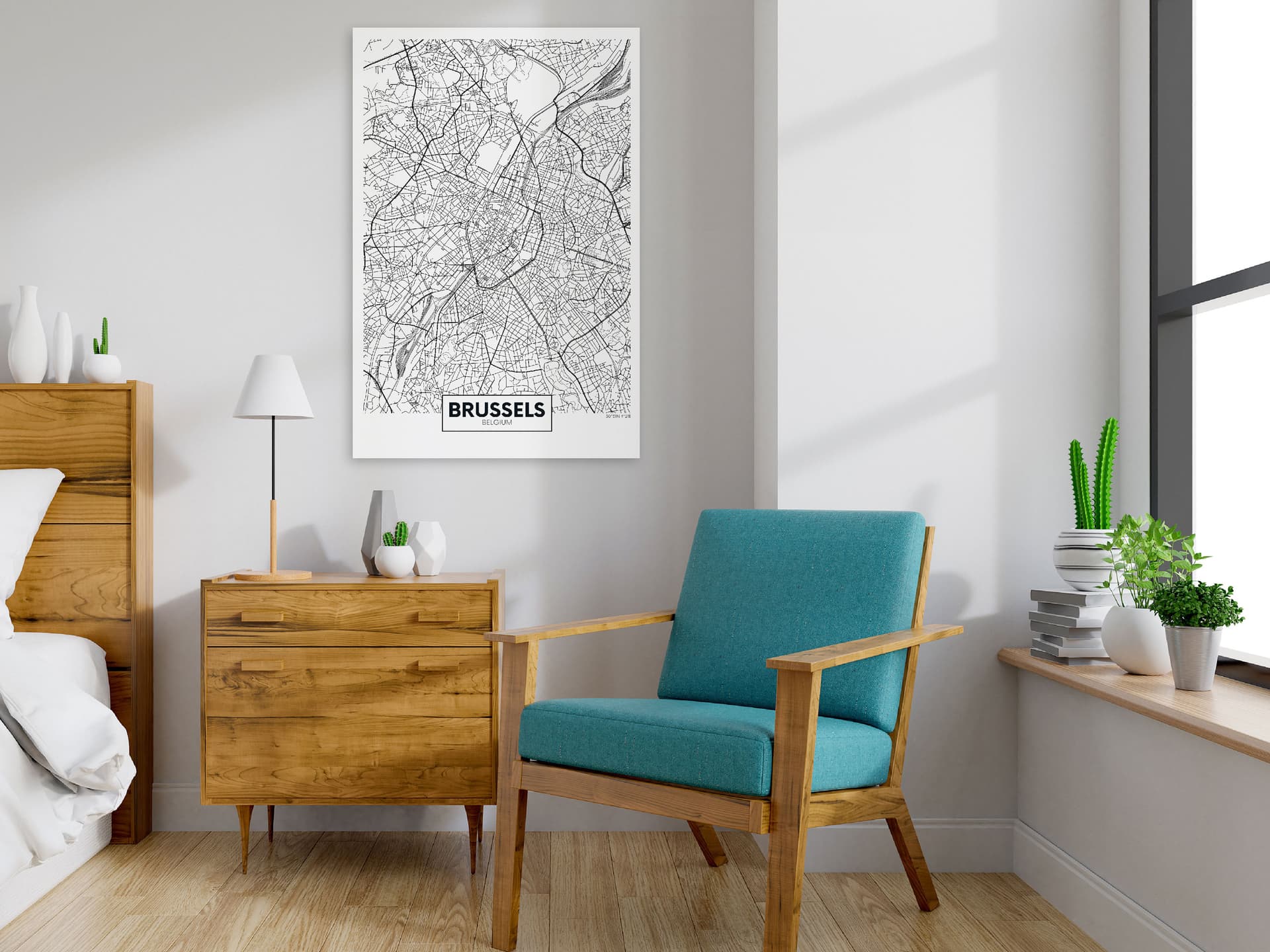 

Obraz - Mapa Brukseli (1-częściowy) pionowy (rozmiar 80x120)