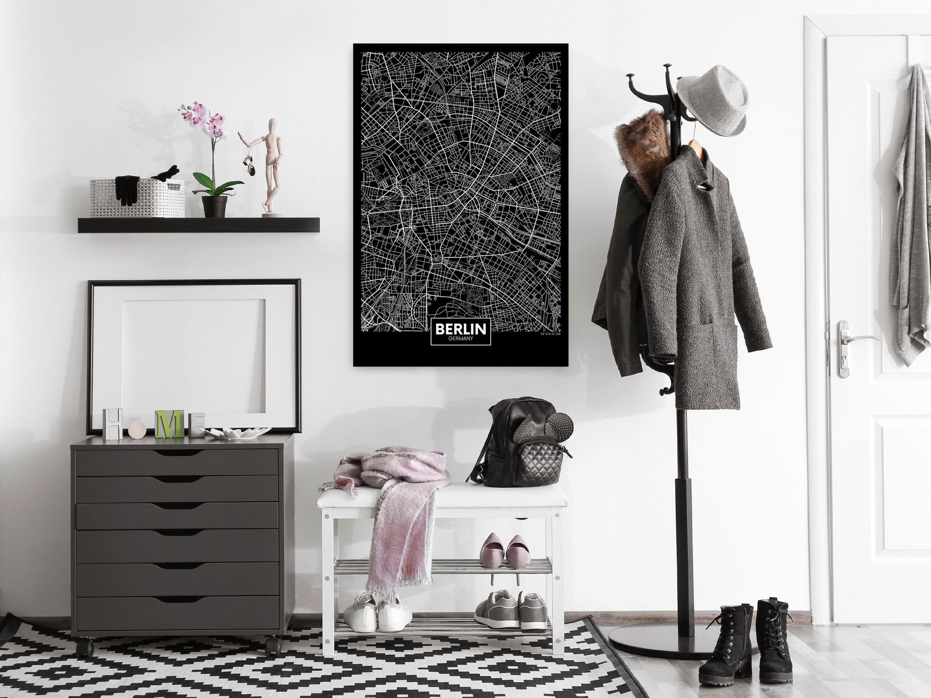 

Obraz - Ciemna mapa Berlina (1-częściowy) pionowy (rozmiar 60x90)